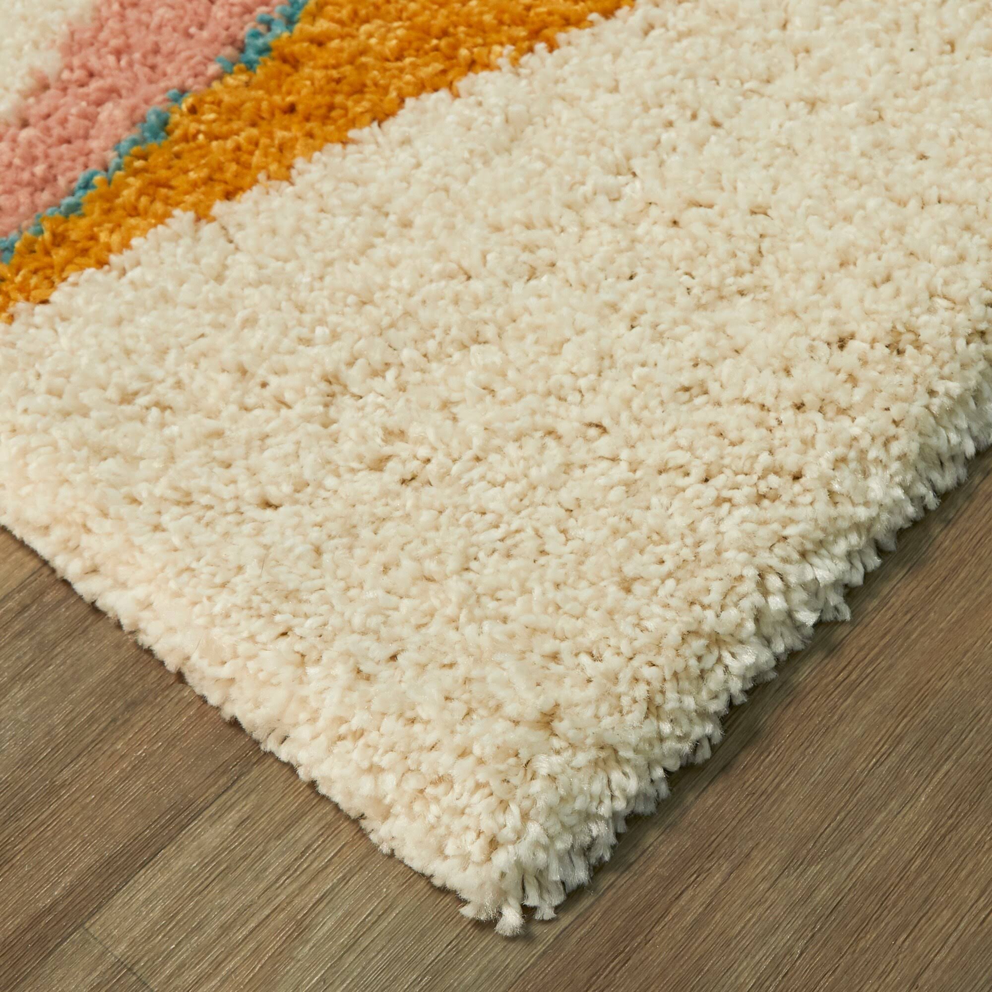 BALTA Levine Orange 5 ft. x 7 ft. Geometric Shag Area Rug