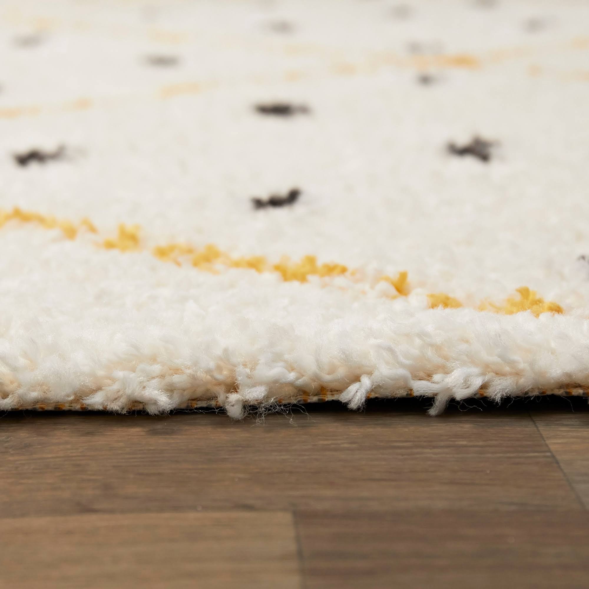 BALTA Taylor Yellow 5 ft. x 7 ft. Trellis Shag Area Rug
