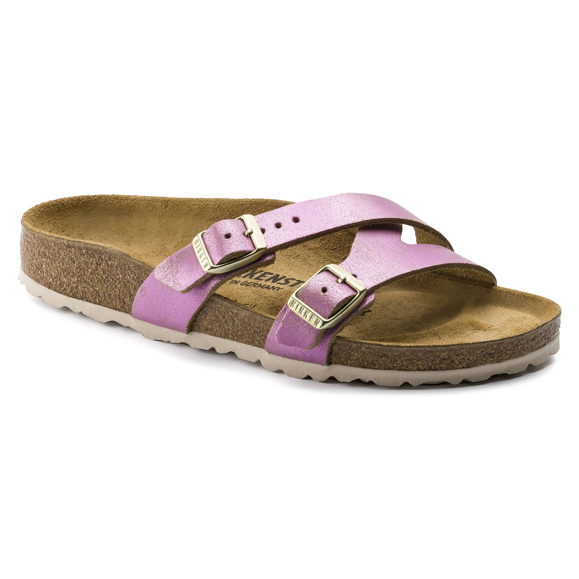 Birkenstock Women's Yao Leather Sandal, 8 / Pink