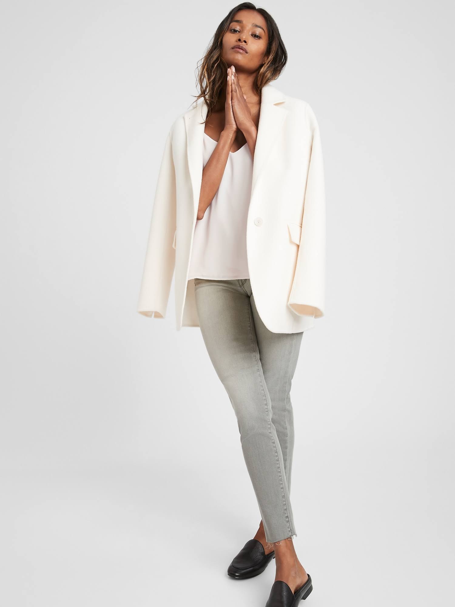 Banana Republic Women's Solid Strappy Camisole Ivory White Size L