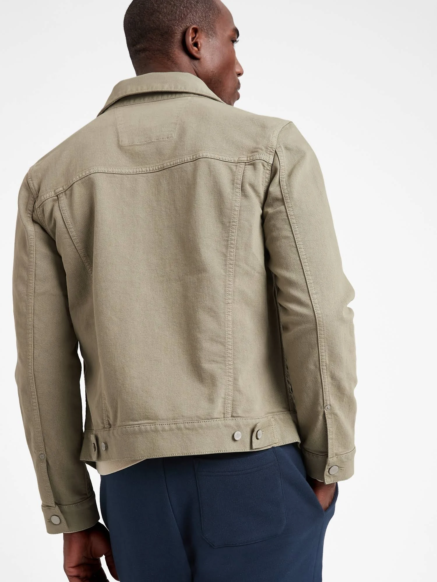 Banana Republic Men's Denim Trucker Jacket Cardon Green Size Xs