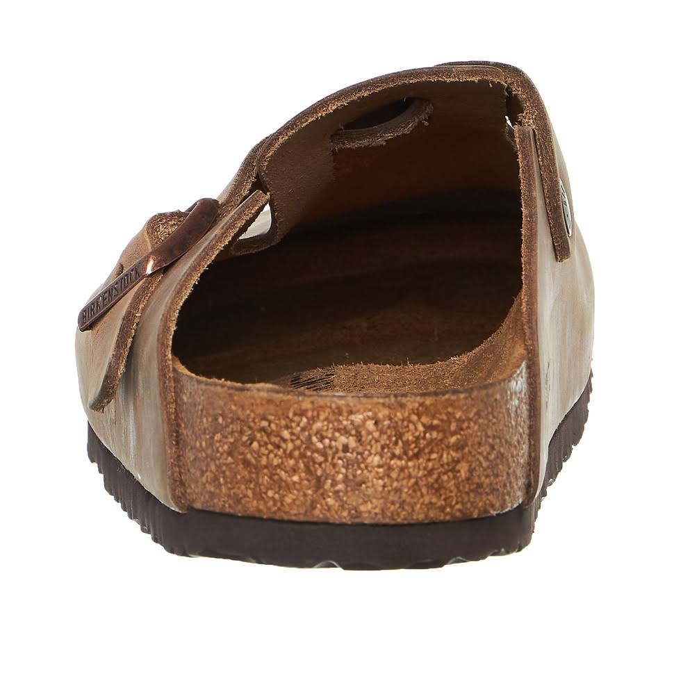 Birkenstock Boston Oiled Leather Tobacco Brown Clogs