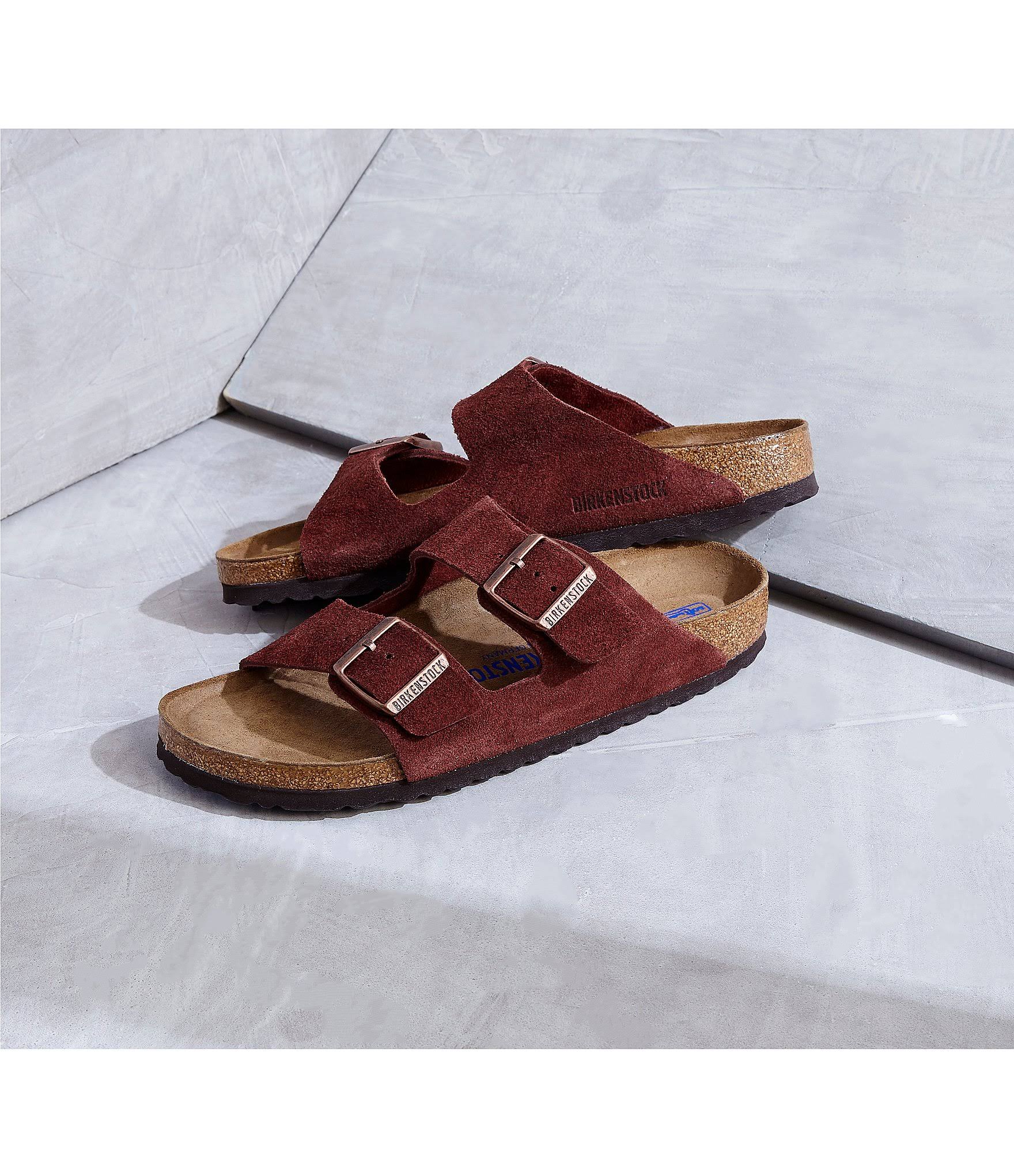 Birkenstock Arizona Soft Footbed - Port Suede (Narrow Width)