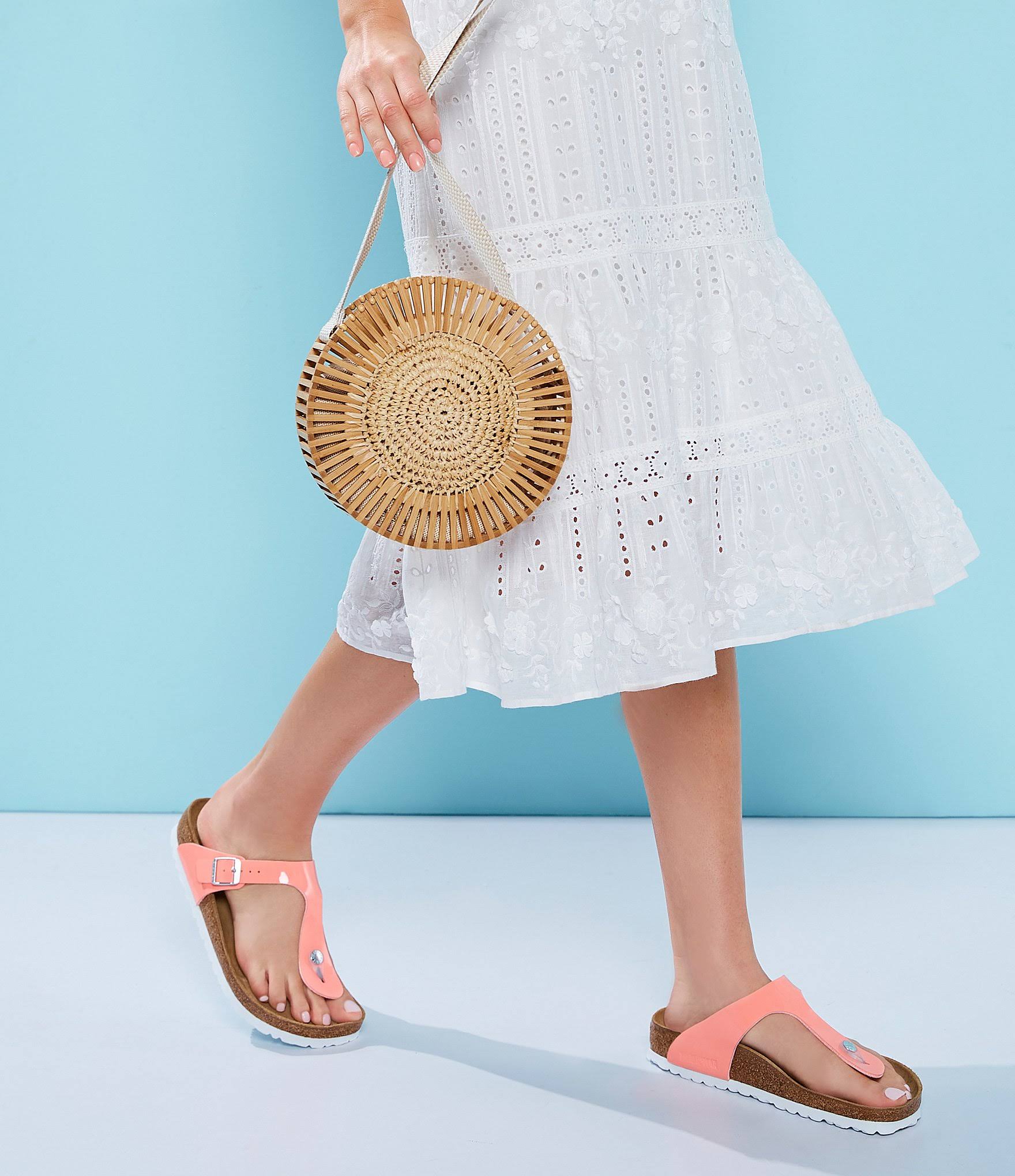Birkenstock Women's Gizeh Sandal - 42 - Black Patent Birko-Flor