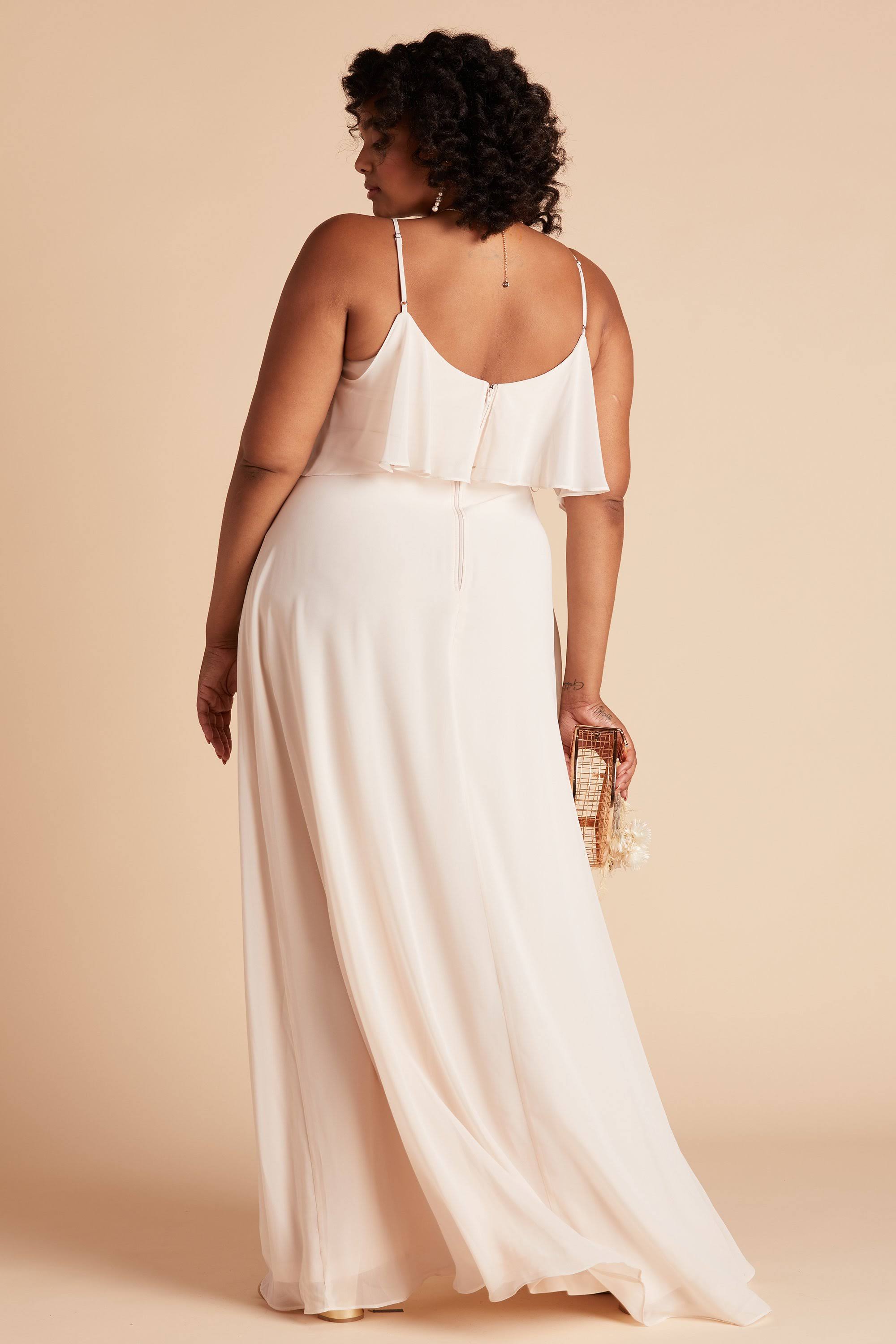 Birdy Grey Jane Plus Size Convertible Chiffon Bridesmaid Dress in Champagne 3X / Champagne
