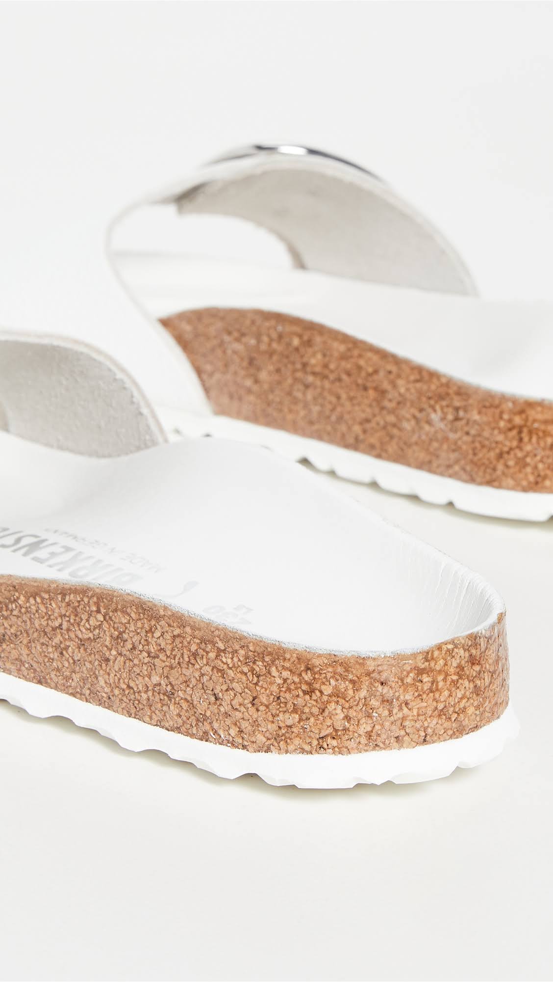 Women's Birkenstock Madrid Big Buckle White Leather Size 36 Narrow