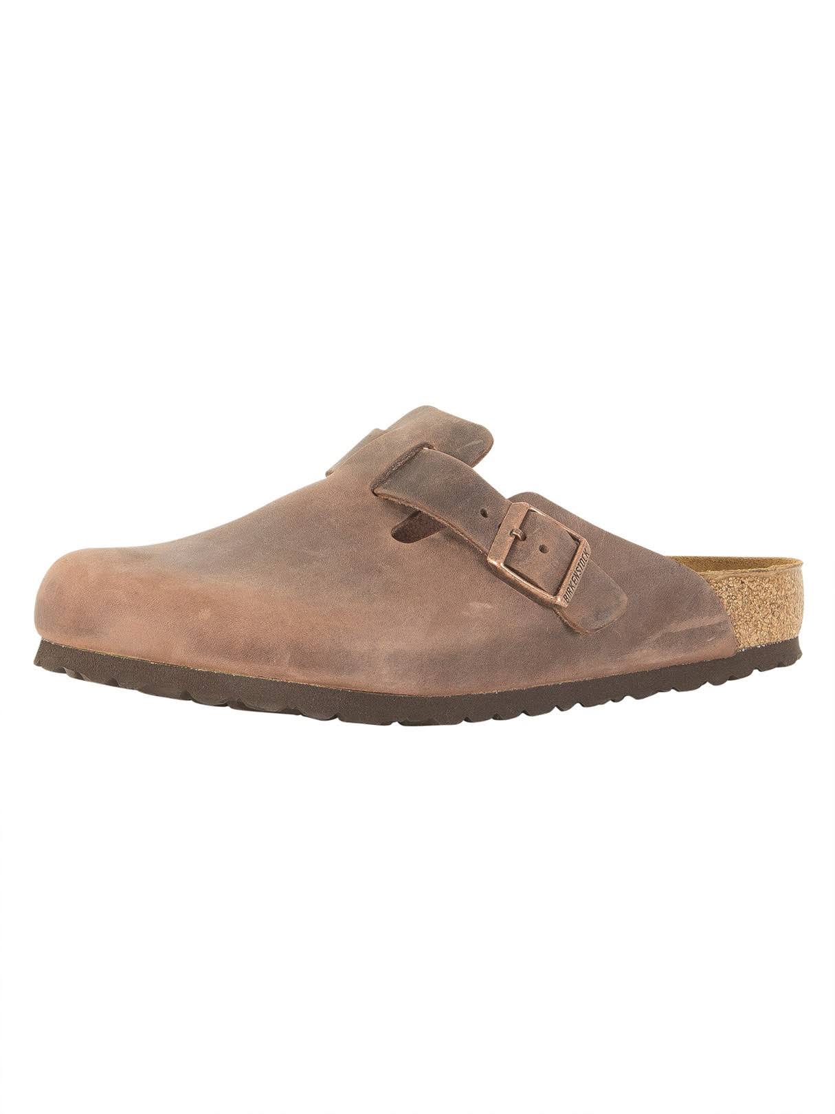Birkenstock Boston Oiled Leather Clogs - Habana