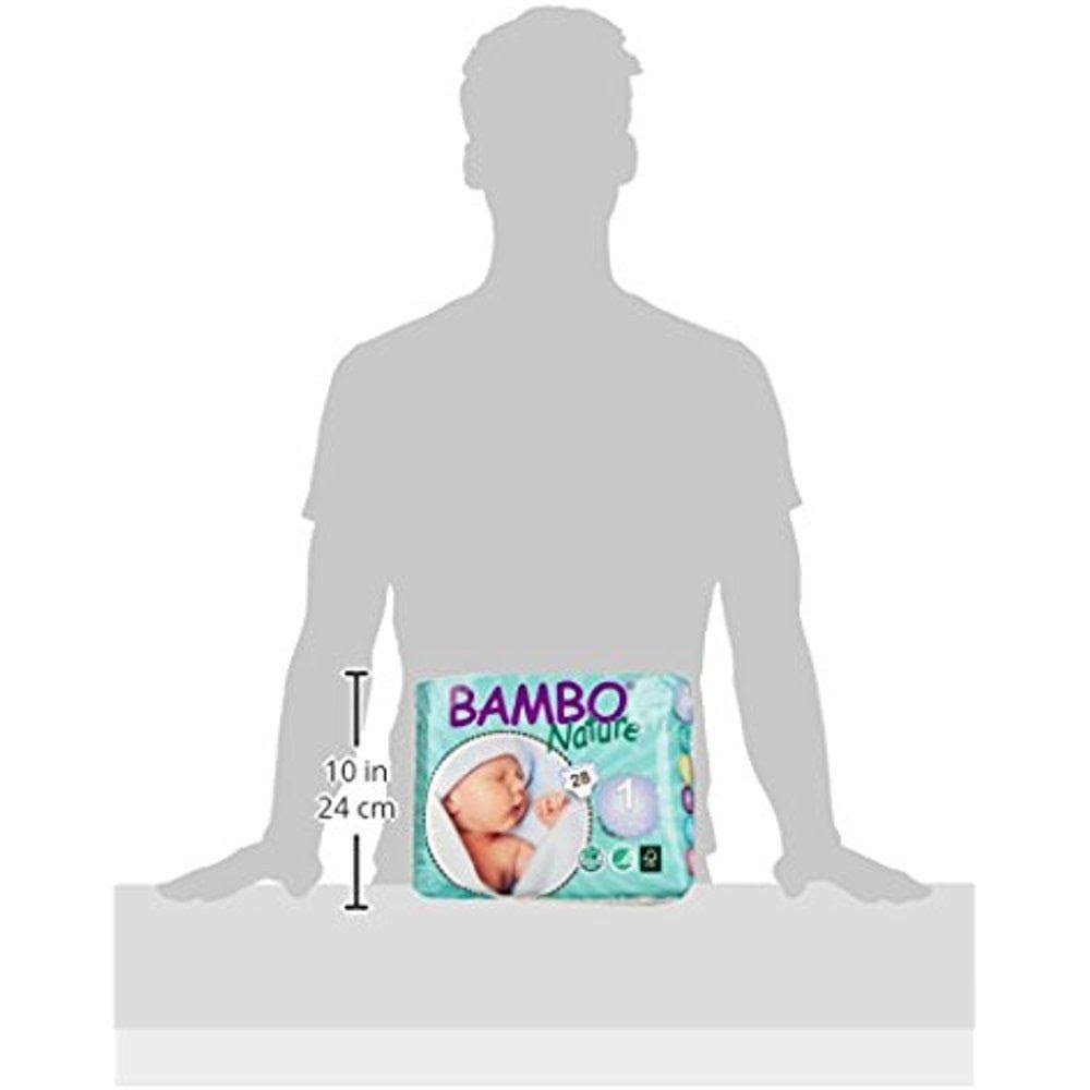 Bambo Nature Eco Friendly Baby Diapers Classic for Sensitive Skin, Size 1 (4-9 lbs), 28 Count