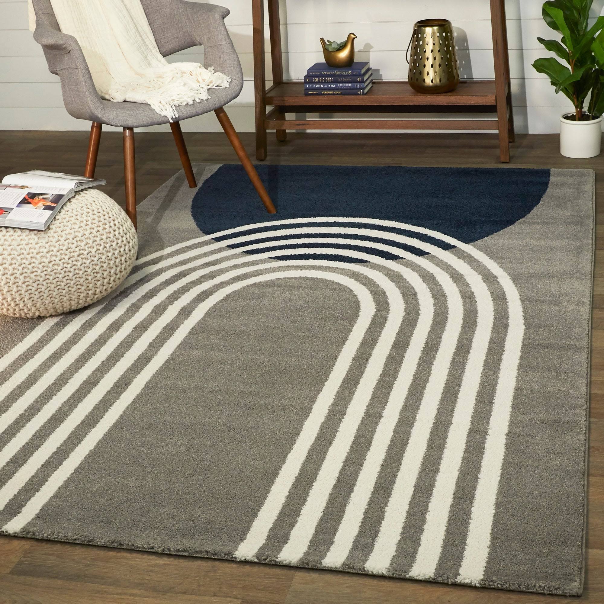 Gateway Modern Arch Area Rug - 7&10x22 x 10& - Taupe