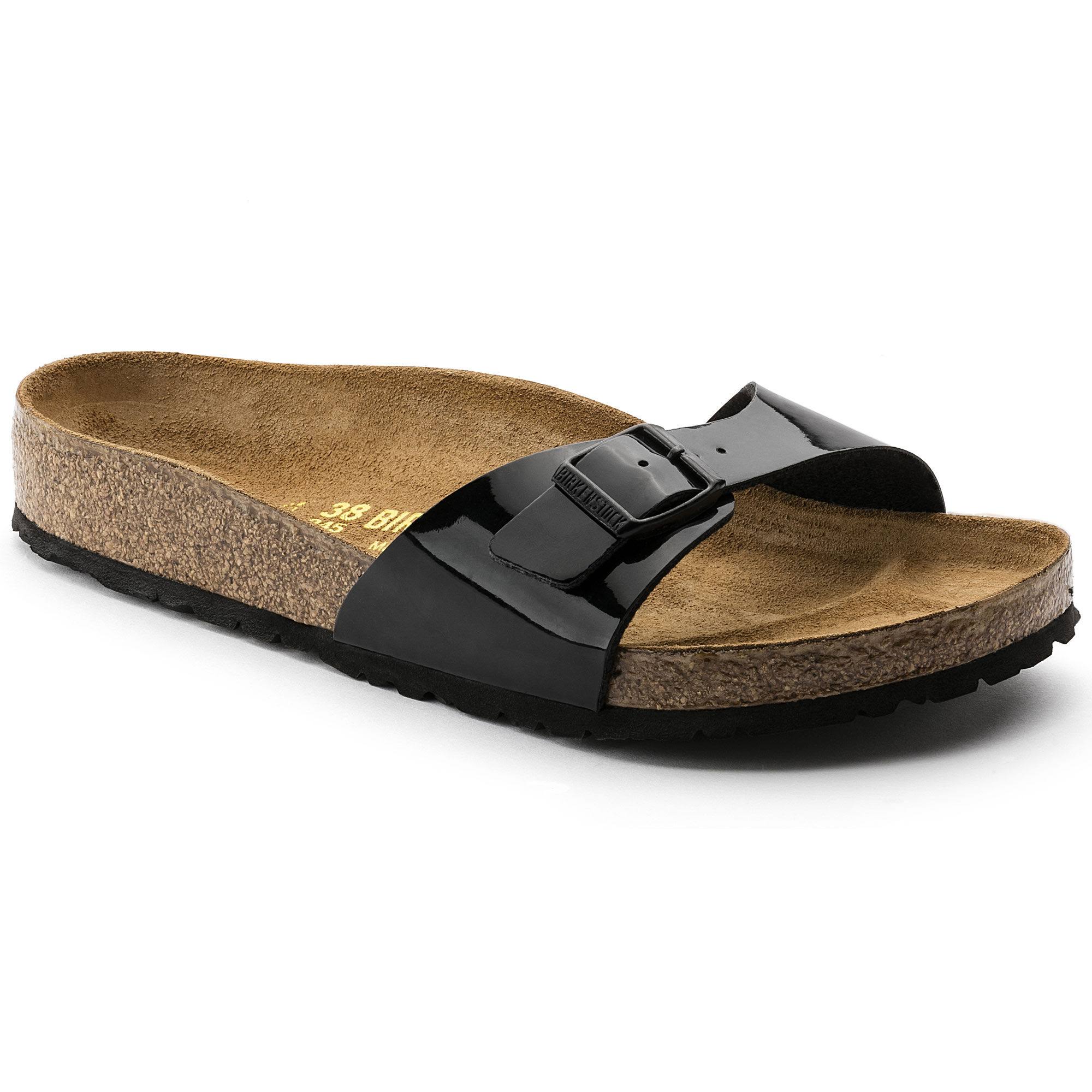 Birkenstock Madrid Birko-Flor Sandals Black Patent