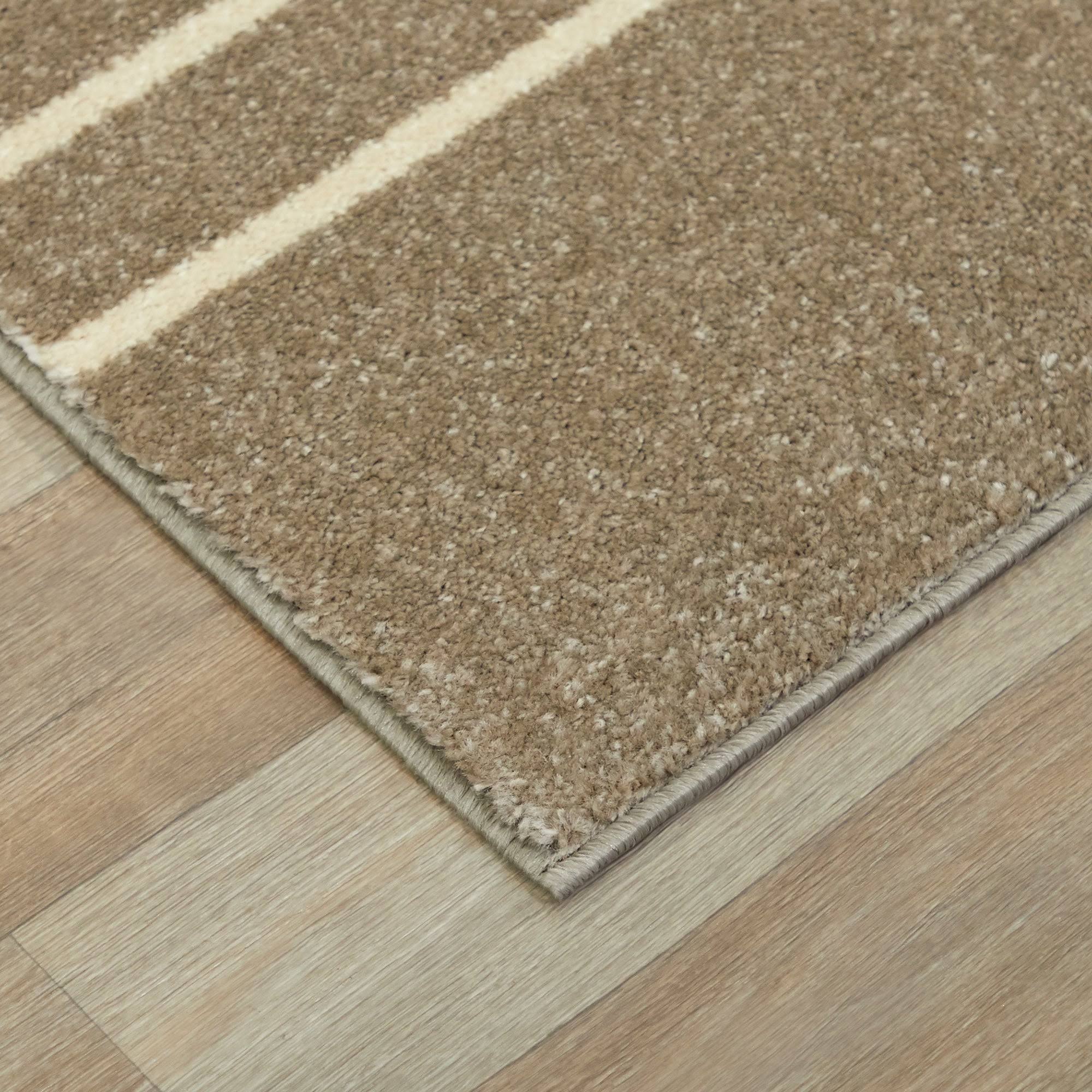 BALTA Shefford Taupe 5 ft. x 7 ft. Art Deco Striped Area Rug, Brown