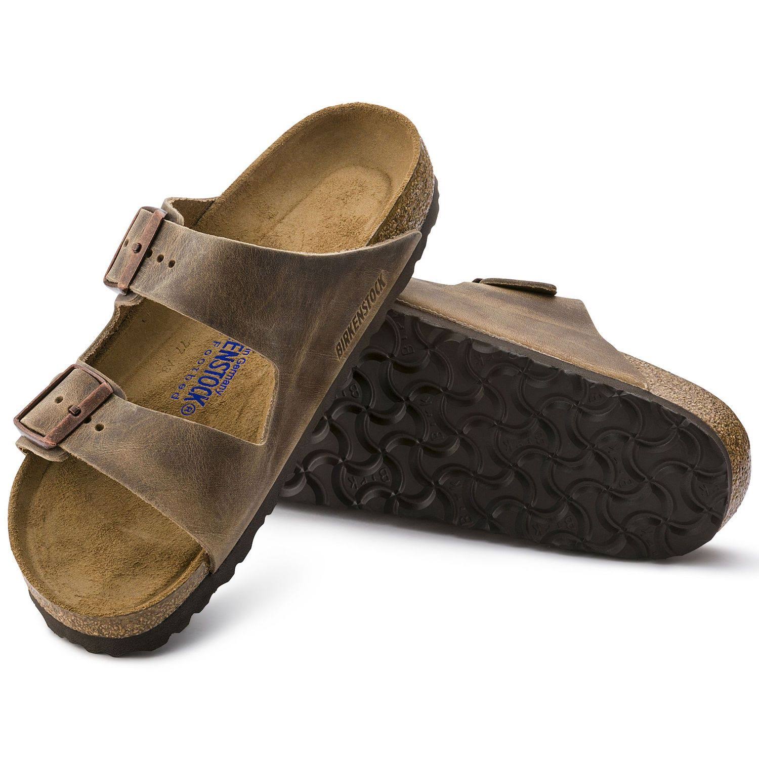 Birkenstock Arizona Soft Footbed (41 Narrow Tobacco Oiled Leather)