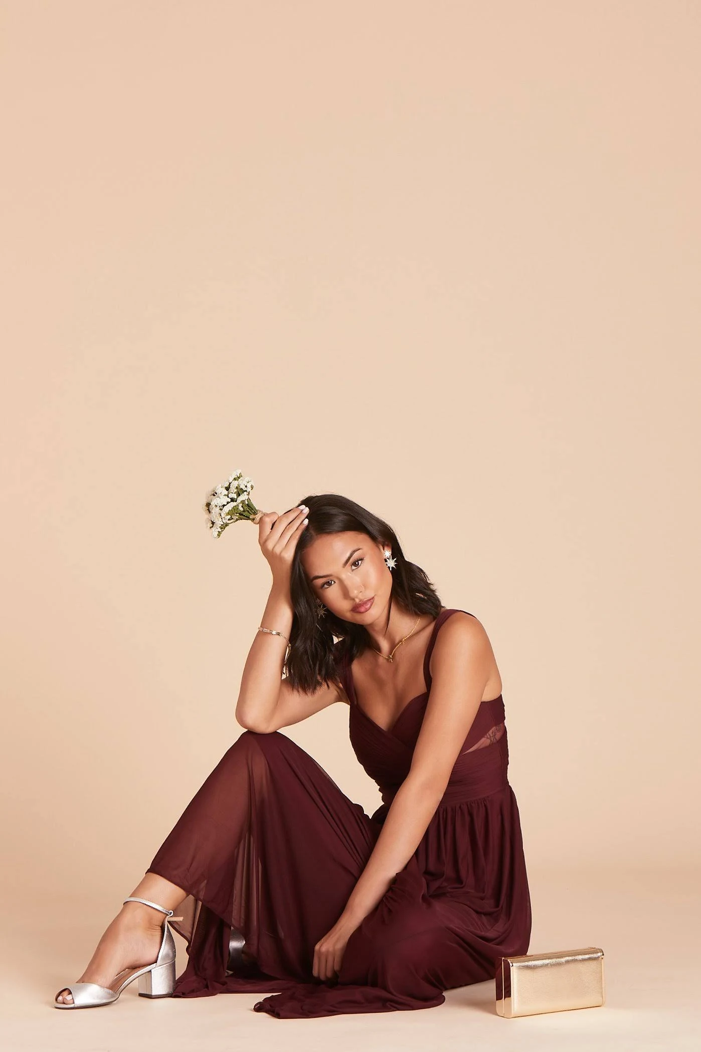 Birdy Grey Elsye Bridesmaid Dress in Cabernet L / Cabernet