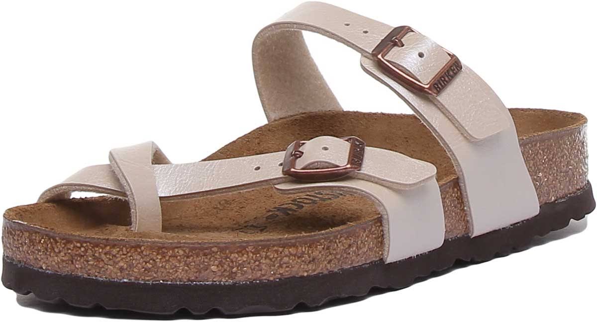 Birkenstock Mayari Birko Flor Sandals - Graceful Pearl White