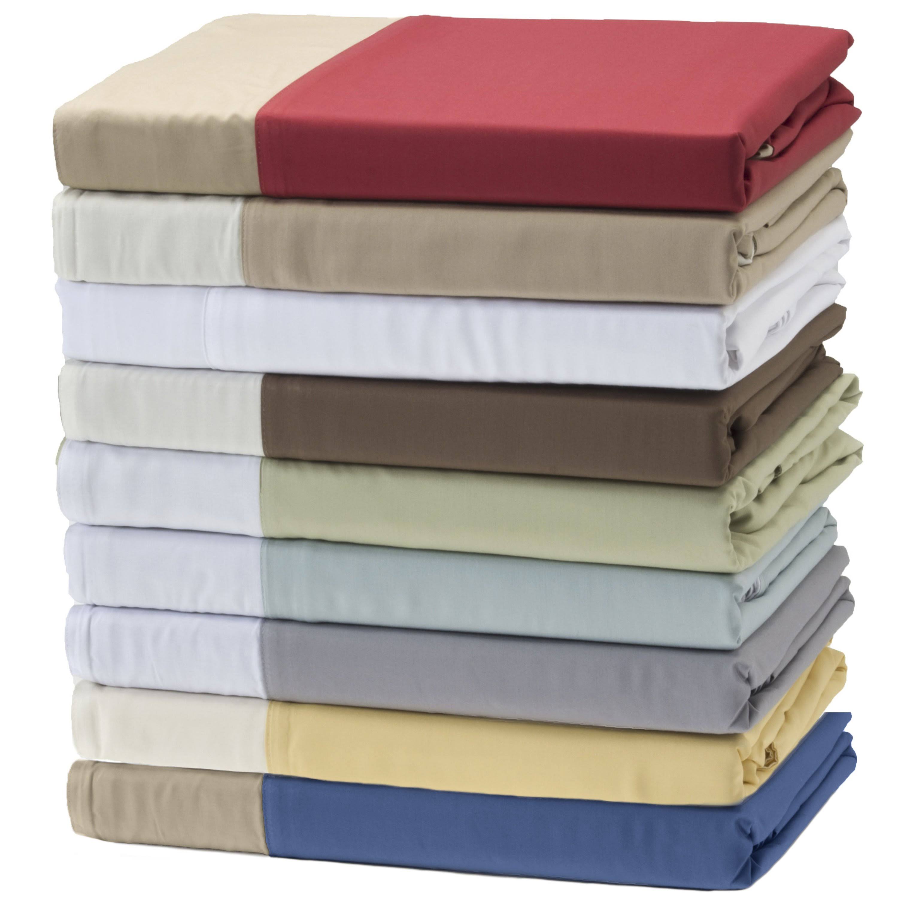 Bamboo Duvet COVER, Sage/White, Queen