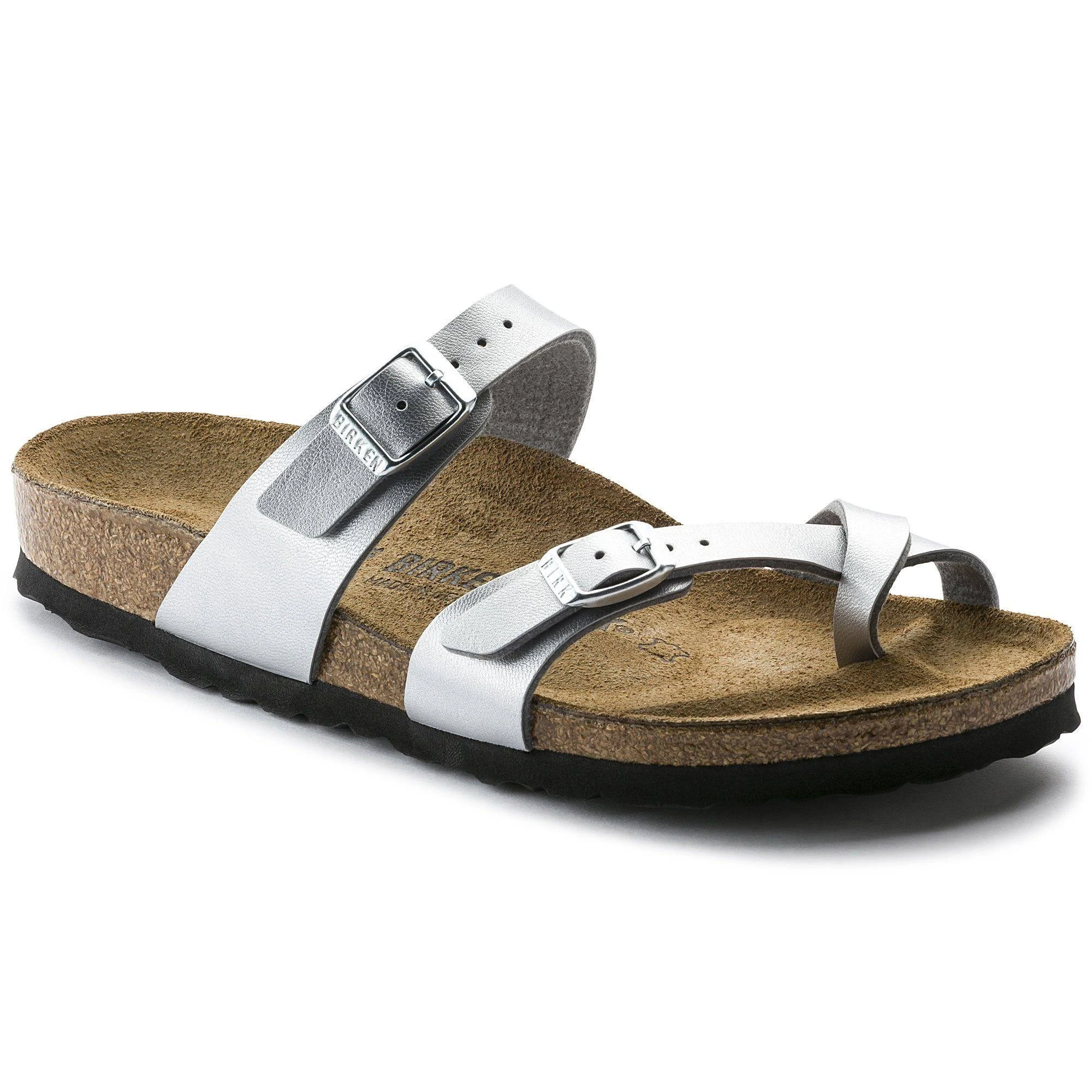 Birkenstock Women's Mayari Sandal - 40 - Silver Birko-Flor