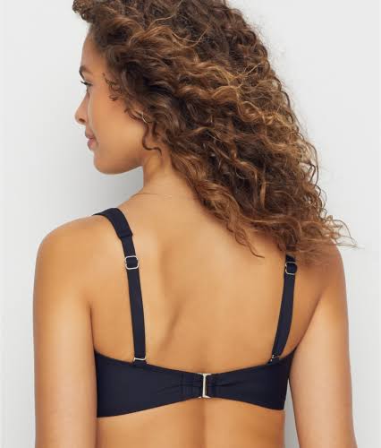 Birdsong Onyx Tie Front Bikini Top - Womens - Onyx - 32DD