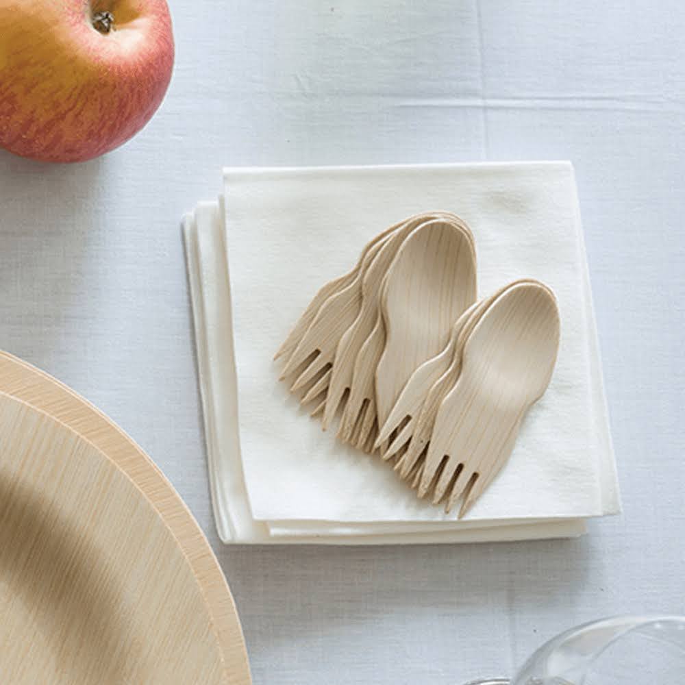 Bambu Veneerware 3.5x22 Bamboo Spork, 250/CS