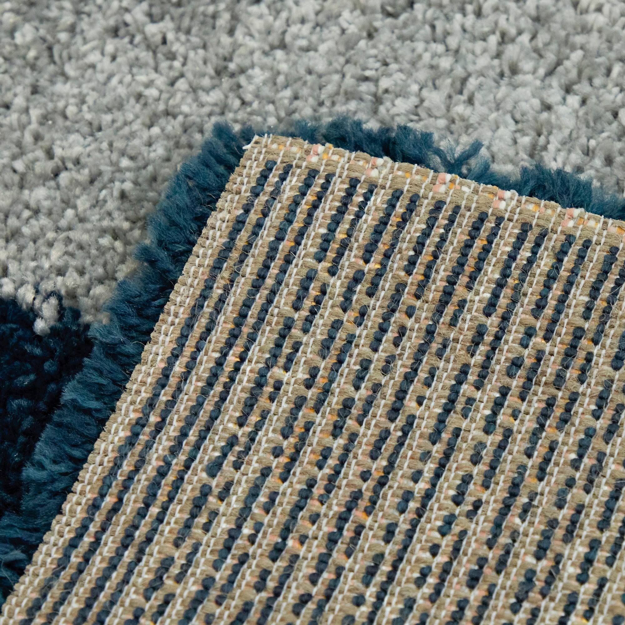 Amelia Rainbow Print Shag Kids Area Rug - 5&3x22 Round - White