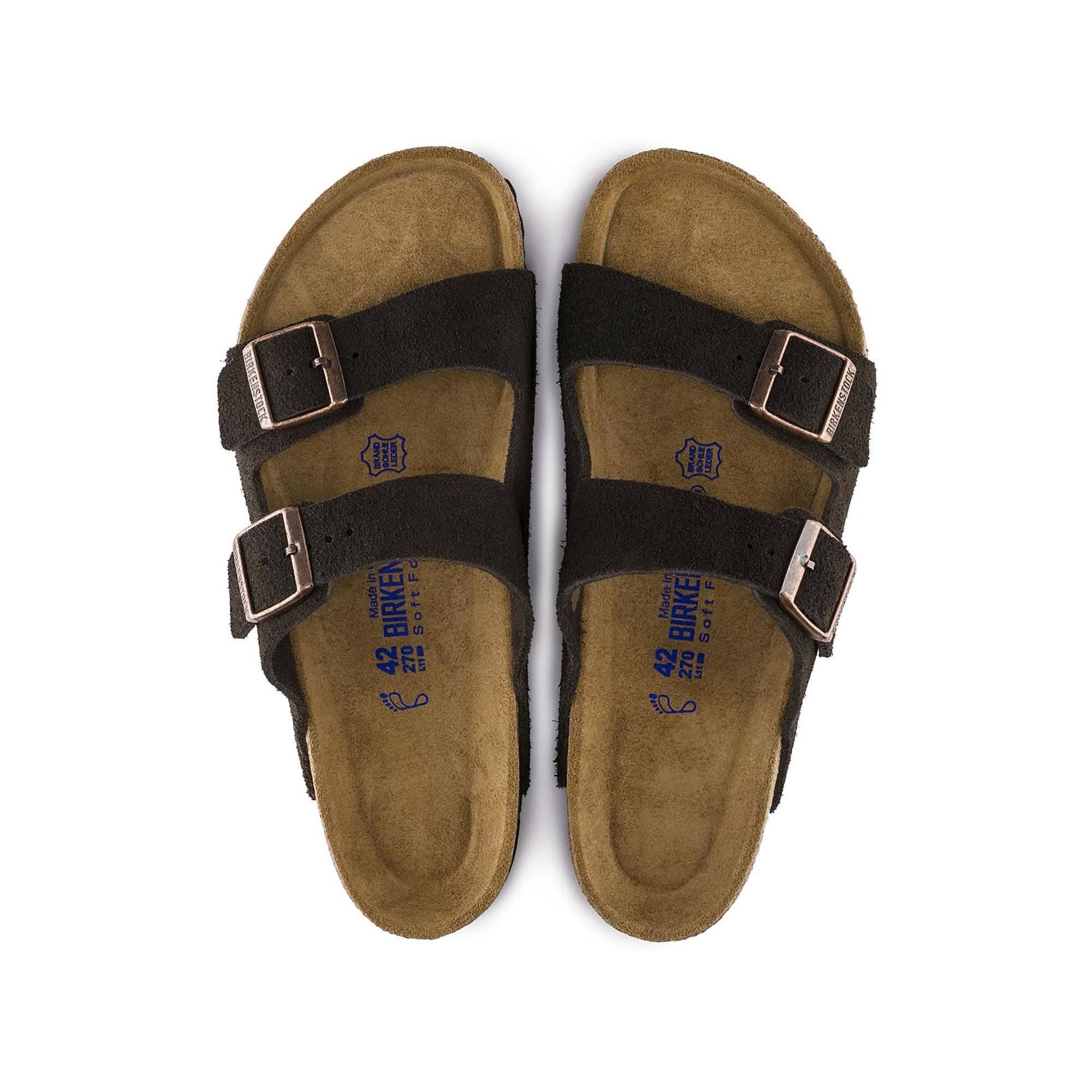 Birkenstock Arizona Soft Footbed - Suede (Unisex) Sandals Mocha Suede : 38 (US Men's 5-5.5 - US Women's 7-7.5) Regular