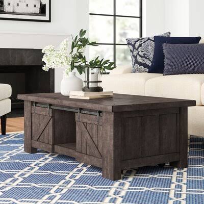 Birch Lane Roopville Solid Wood Lift Top Coffee Table with Storage