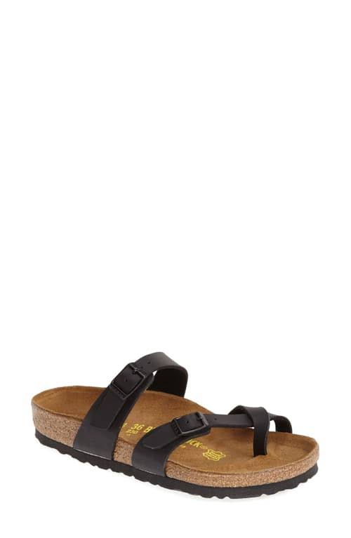 Women's Birkenstock Mayari Birko-Flor Slide Sandal, Size 8-8.5US / 39EU B - Black