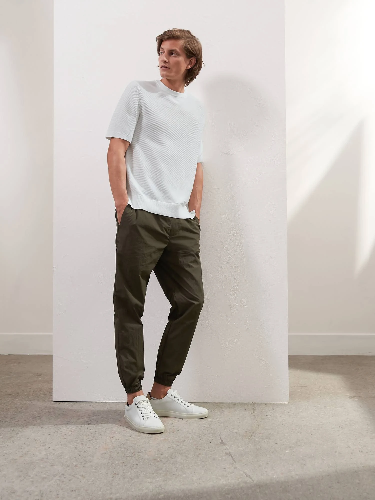 Banana Republic Men's Slim Water-Repellent Jogger Deep Green Size XXL