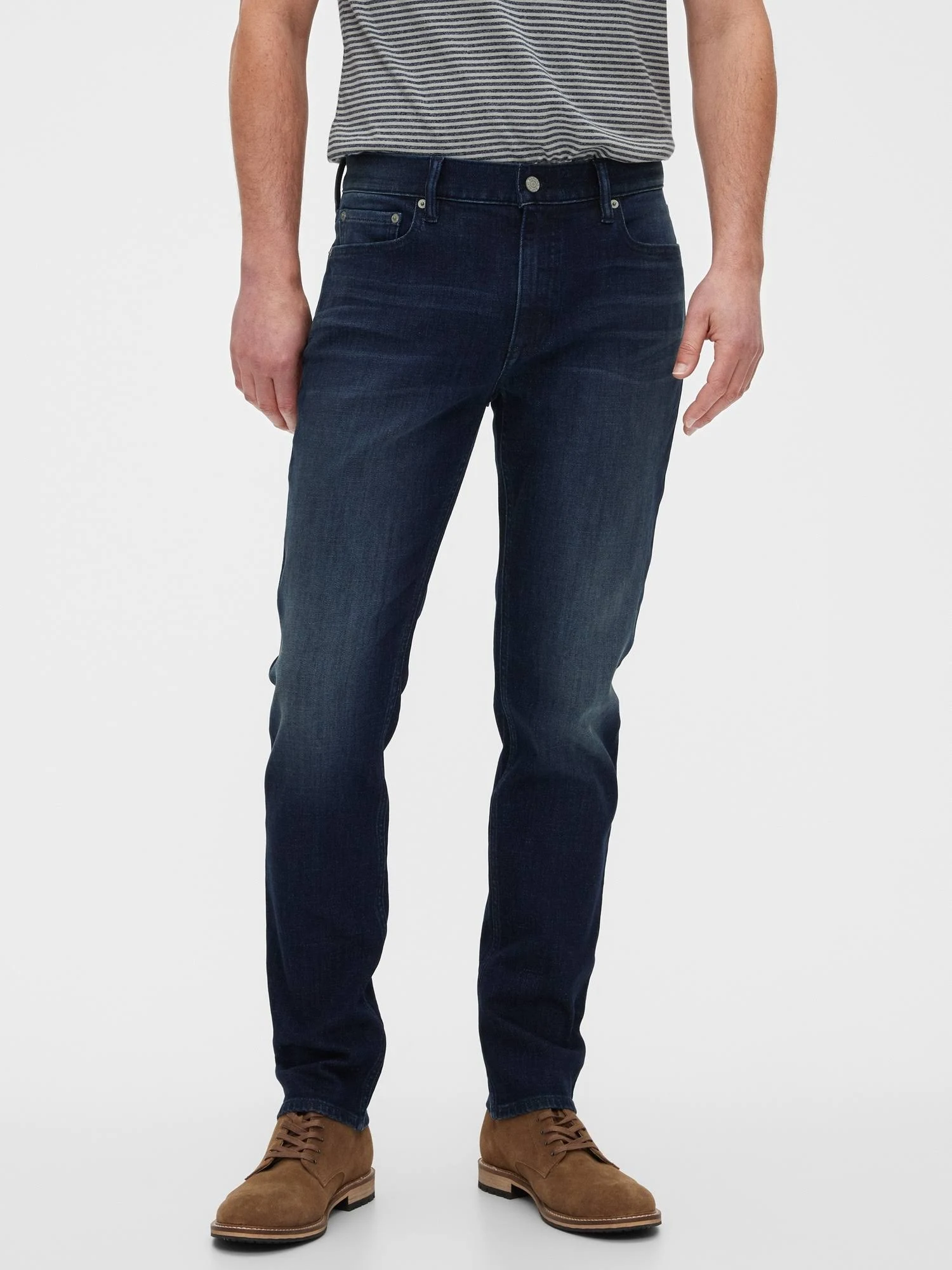 Men's Slim-Fit Stretch Dark Wash Jean Rinse