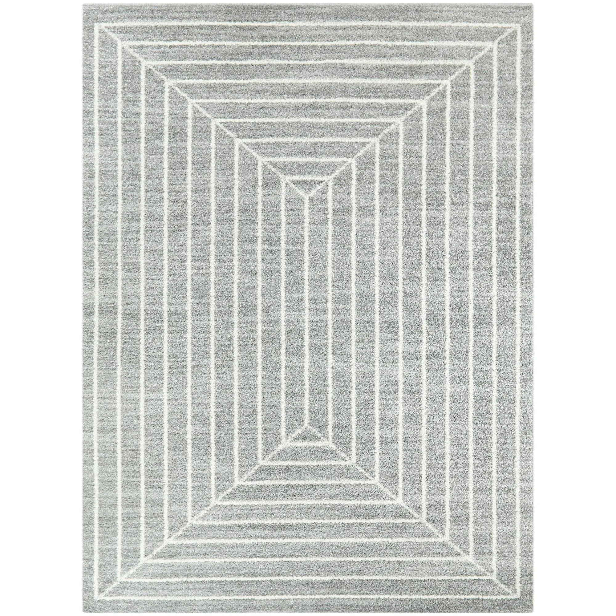 Balta Elias Grey 8 ft. x 10 ft. Geometric Area Rug