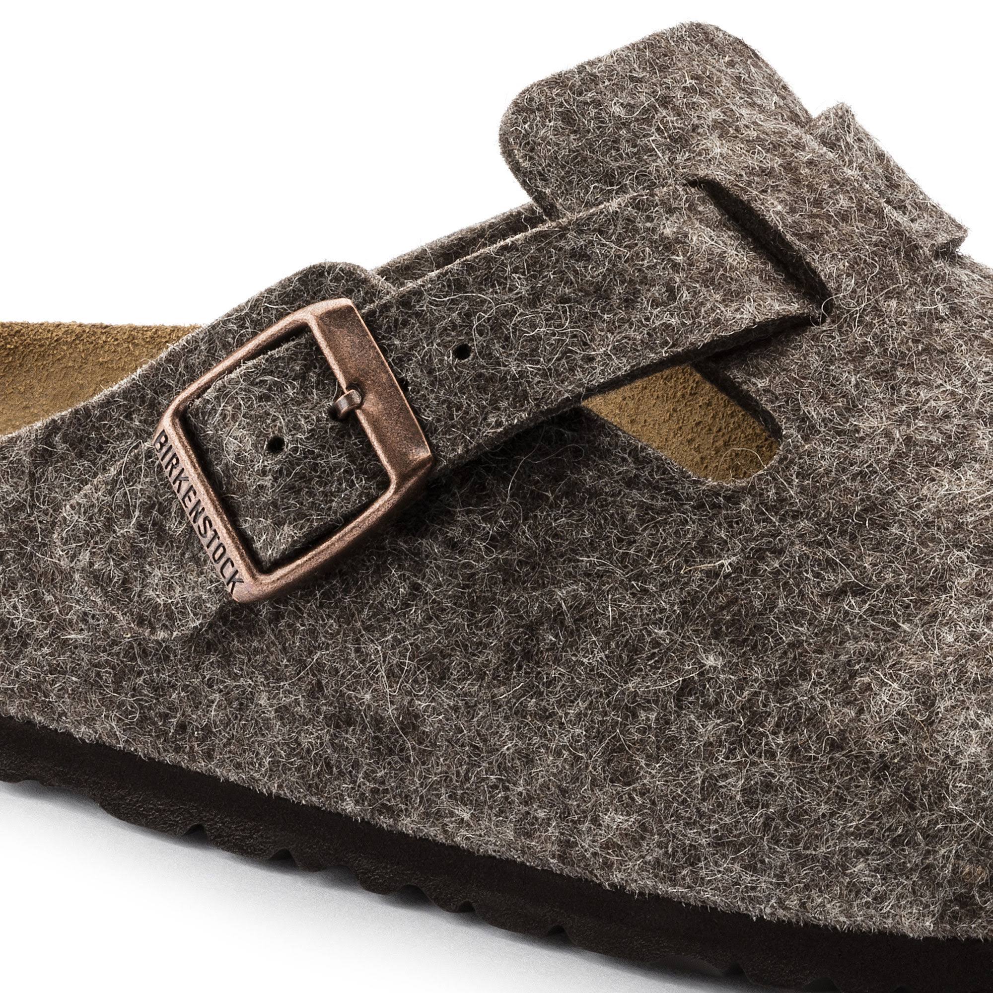 Birkenstock Boston Wool Felt Cacao Clogs