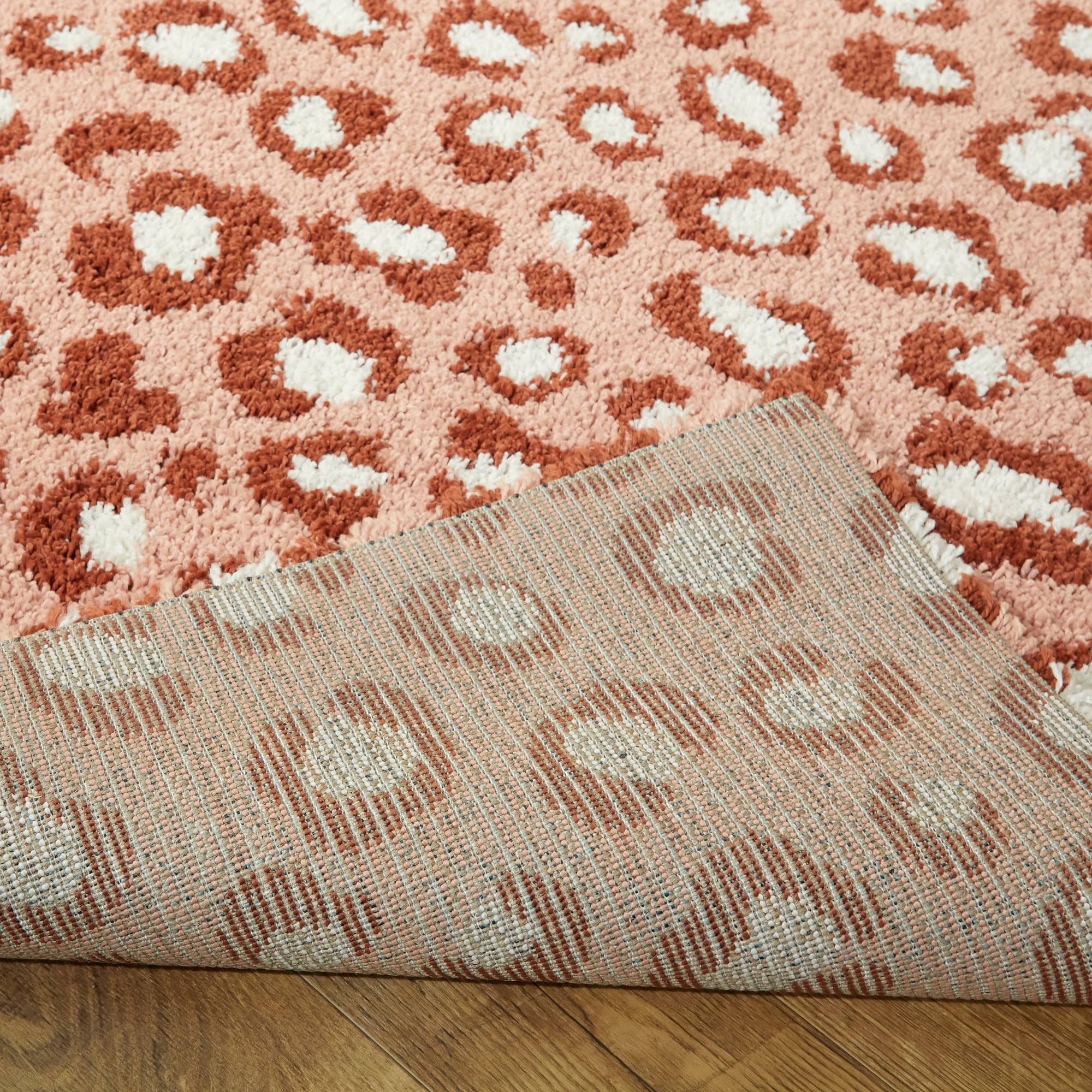 BALTA Alma Leopard Print Pink 8 ft. x 10 ft. Area Rug