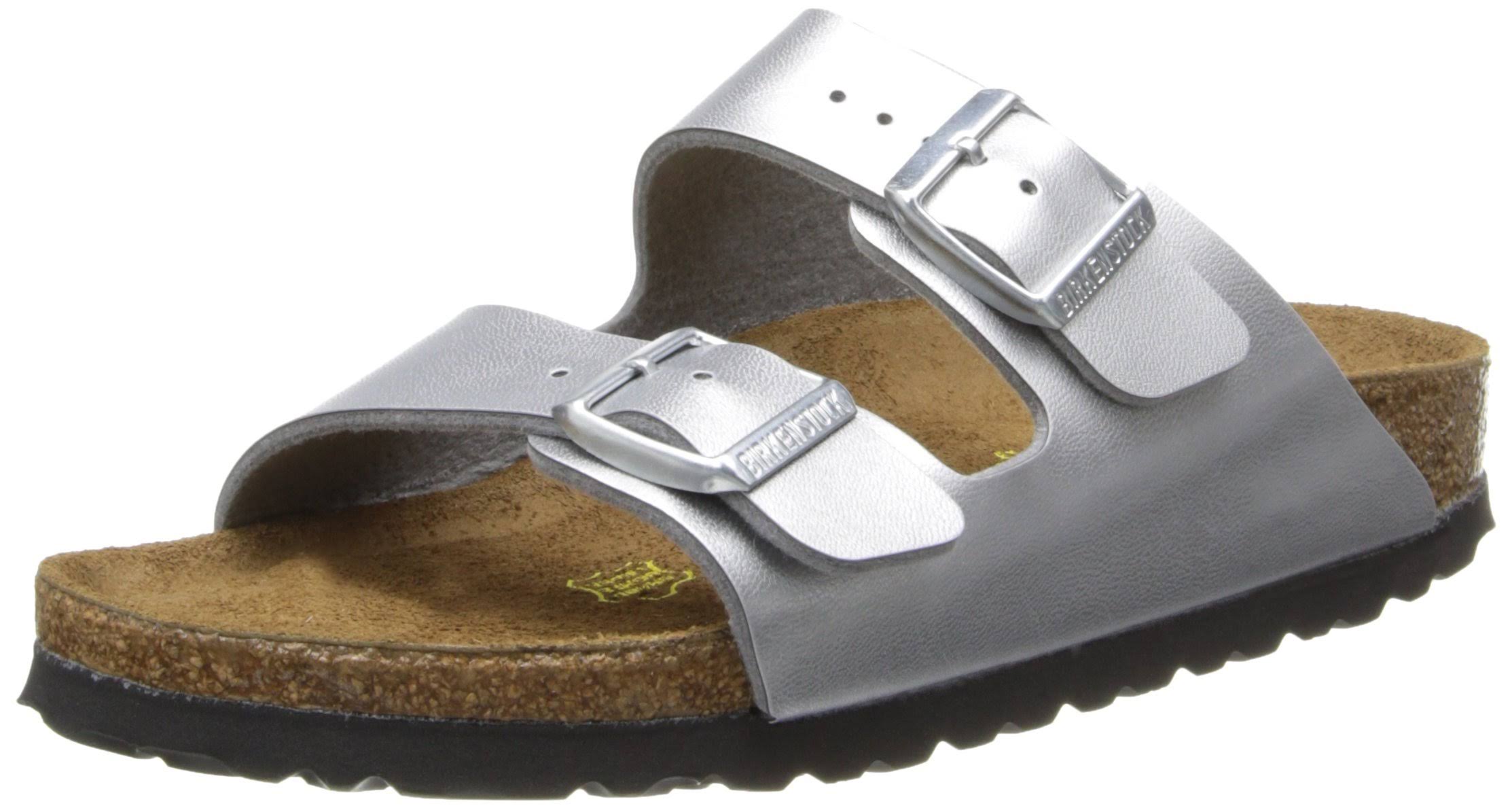 Birkenstock Arizona Soft Footbed Women's Silver Sandal Euro 37 US 6 - 6.5 N