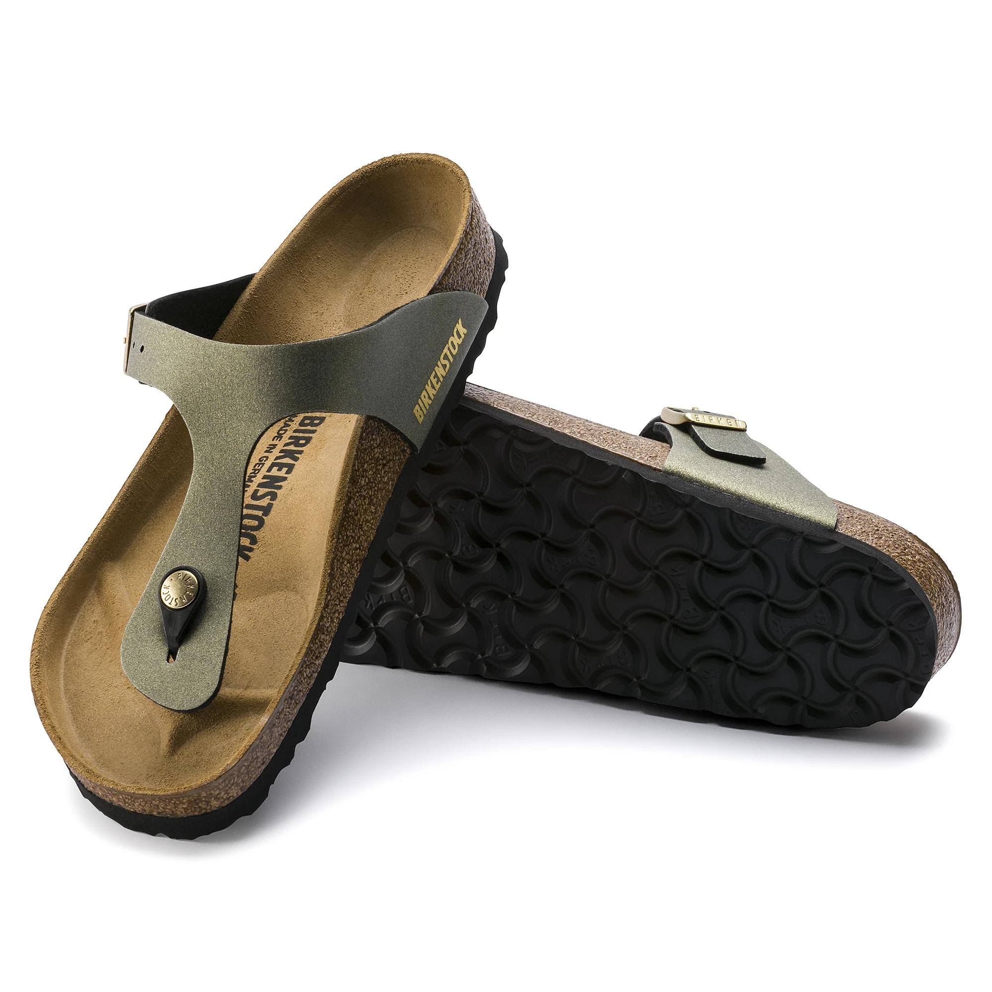 Birkenstock Women's Gizeh Thong Sandal Icy Metallic Stone Gold BF 36 R