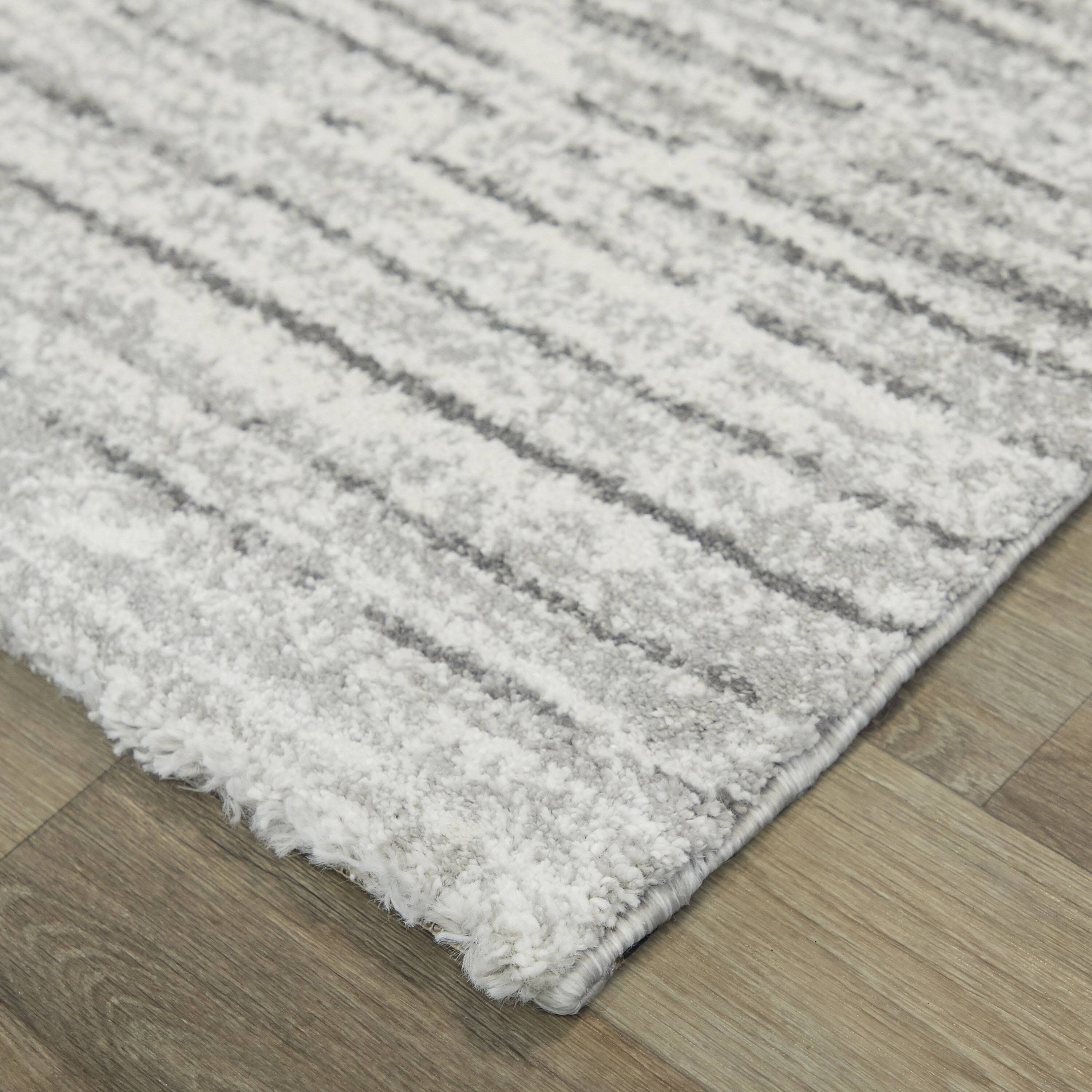 Madera Striped Contemporary Area Rug - 7&10x22 x 10& - Navy Blue