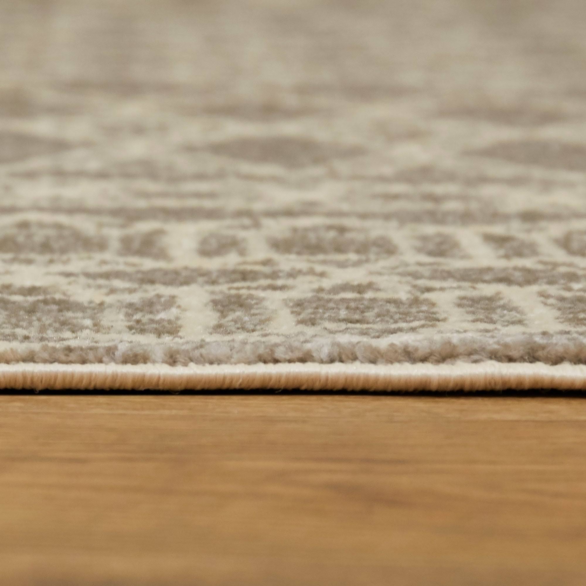 BALTA Wesley Taupe 8 ft. x 10 ft. Diamond Trellis Area Rug, Brown