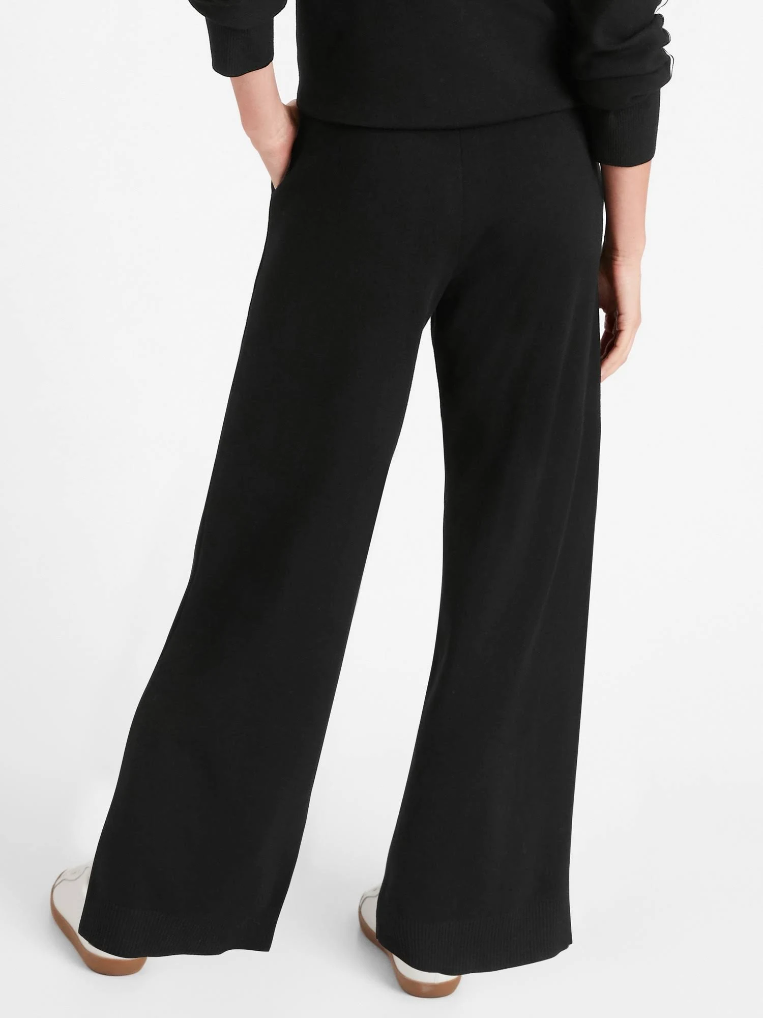 Banana Republic Women's Wide-Leg Sweater Pant Black Size L