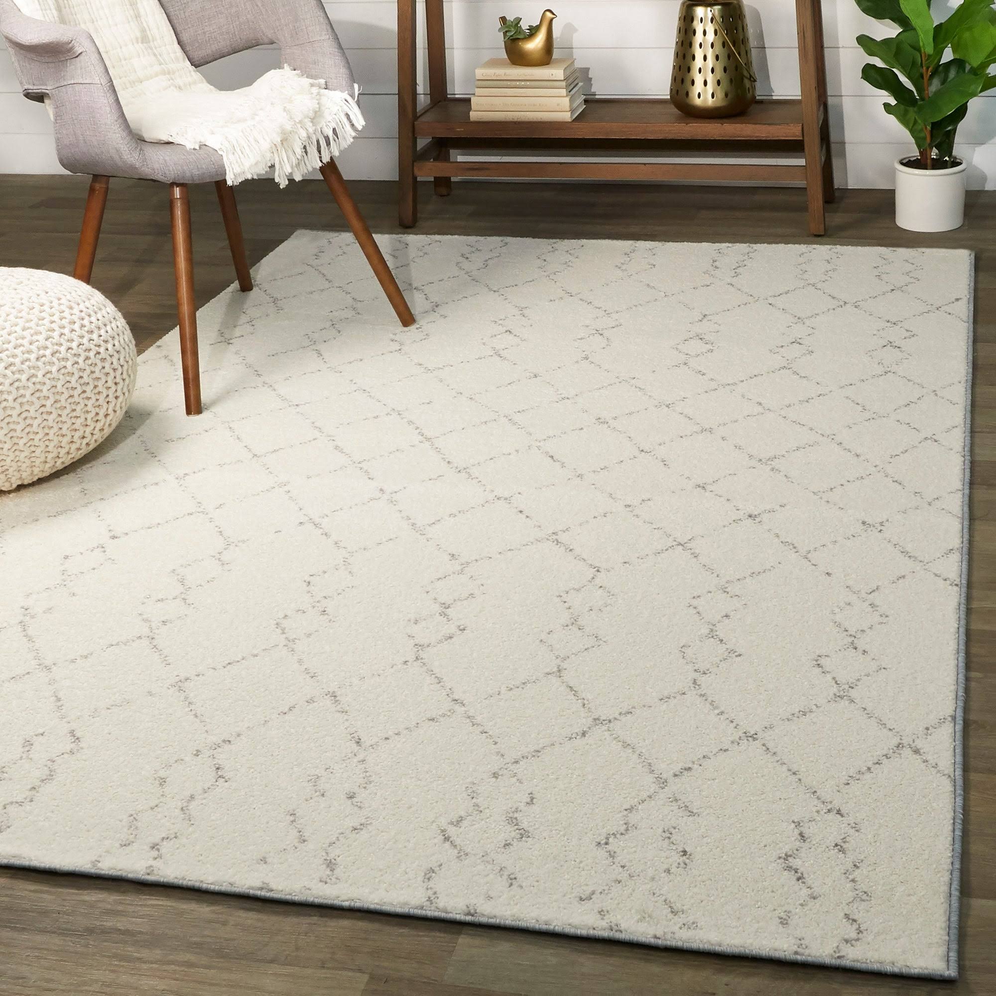 BALTA Reeves Ivory 7 ft. x 9 ft. Moroccan Trellis Area Rug
