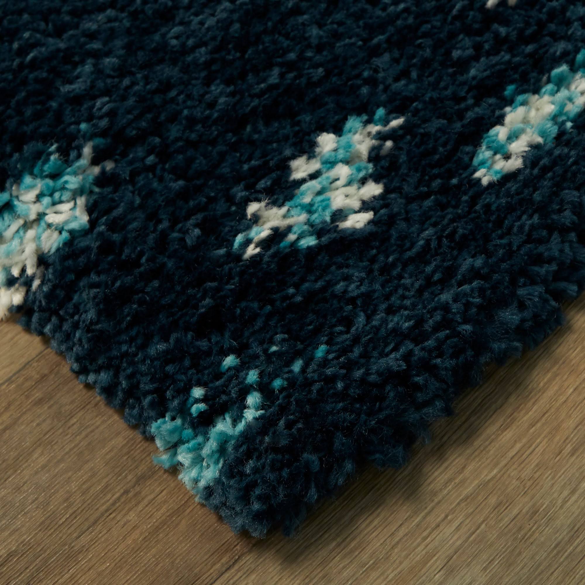 Balta Belmonte Navy 8 ft. x 10 ft. Geometric Shag Area Rug, Blue