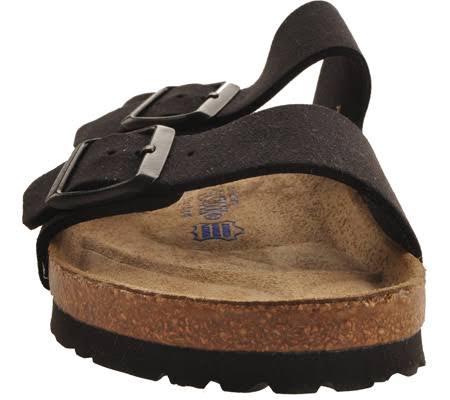 Birkenstock Arizona Suede Sandal, Adult Unisex, Size: 38 N, Black Suede