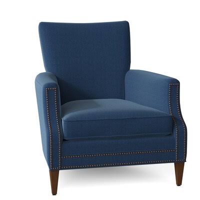 Carlitos 32x22 Wide Down Cushion Armchair Body Fabric: Classic Indigo