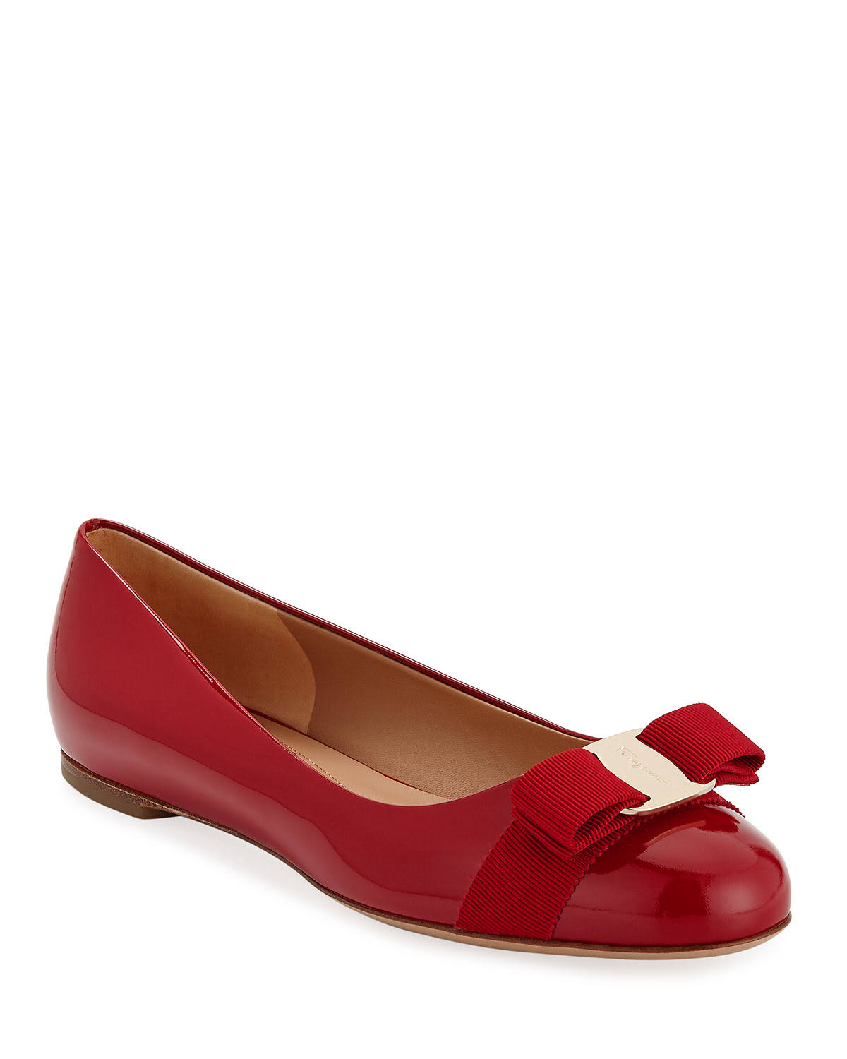 Salvatore Ferragamo Varina Ballet Flat Red 8.5