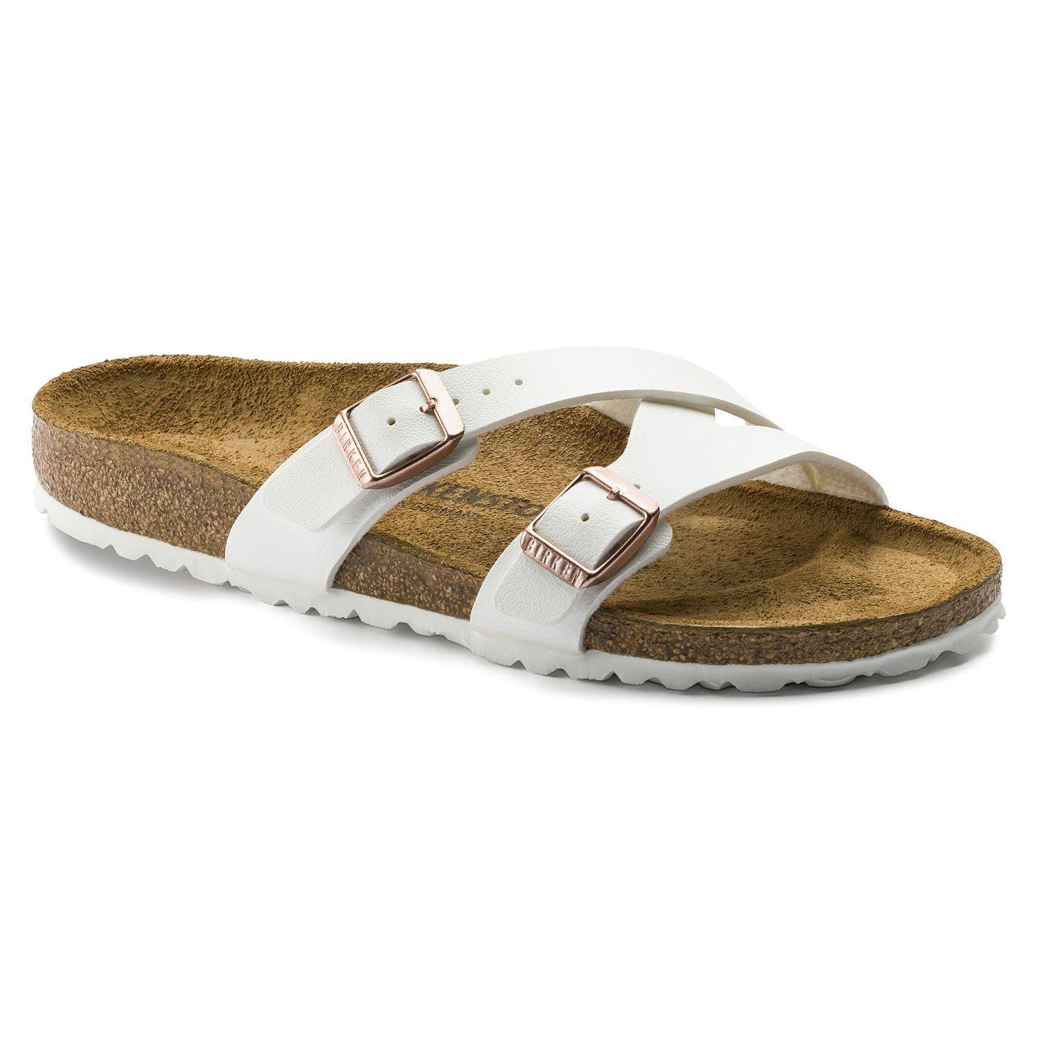 Birkenstock Women's Yao Slide - 42 Narrow - White Birko-Flor