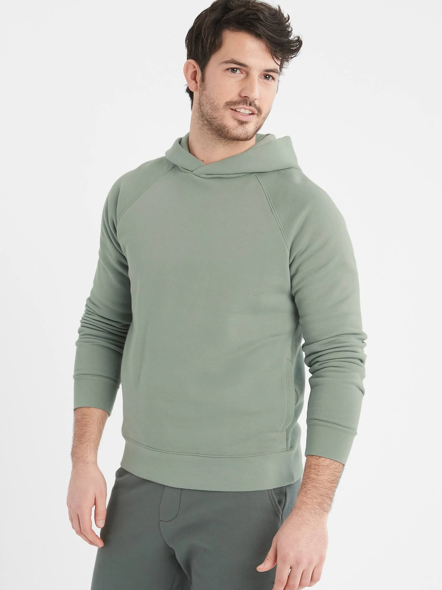 Men's Soft Fleece Hoodie Ocean Floor Green