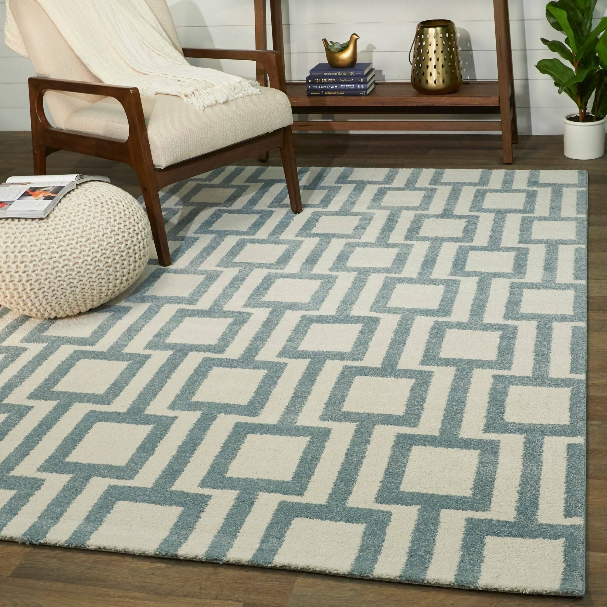Balta Campbell Blue 5 ft. x 7 ft. Modern Geometric Area Rug
