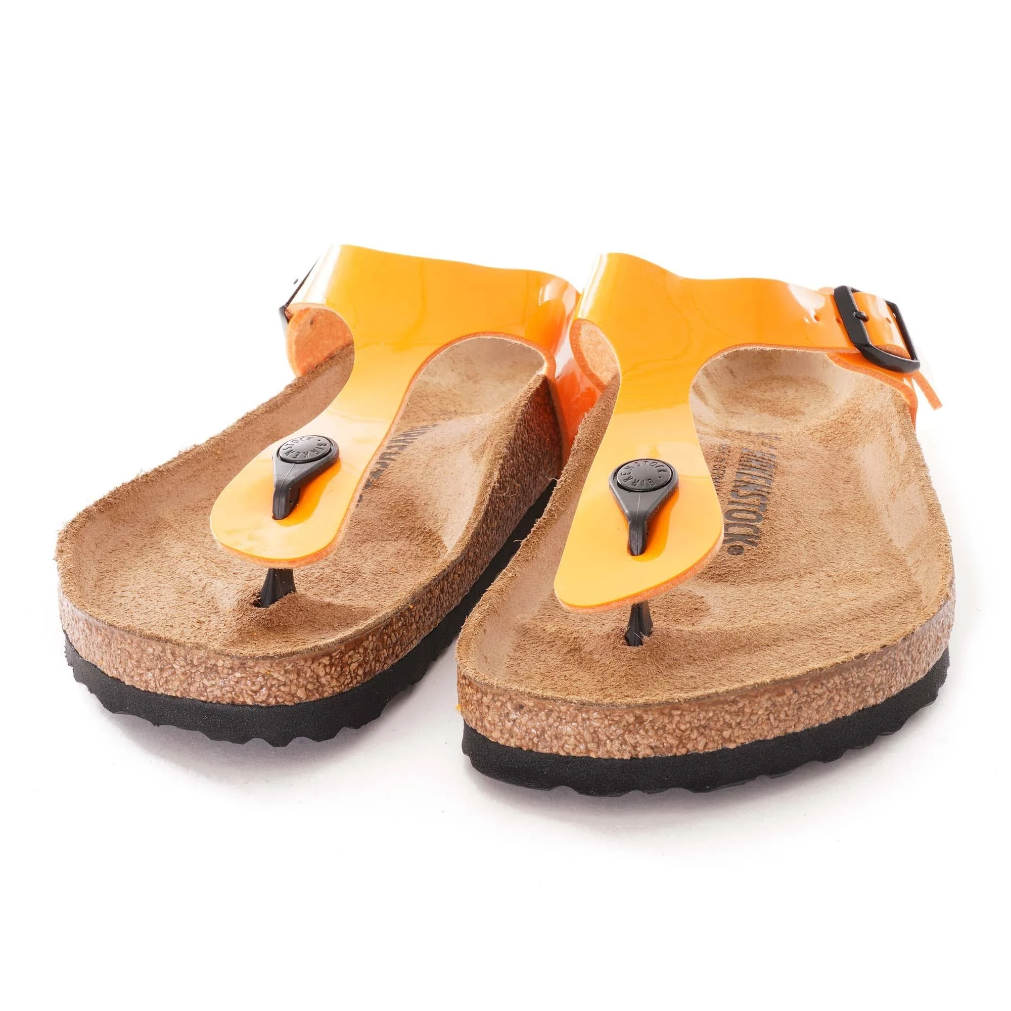 Birkenstock Gizeh Birko-Flor Patent Marygold Thong Sandals