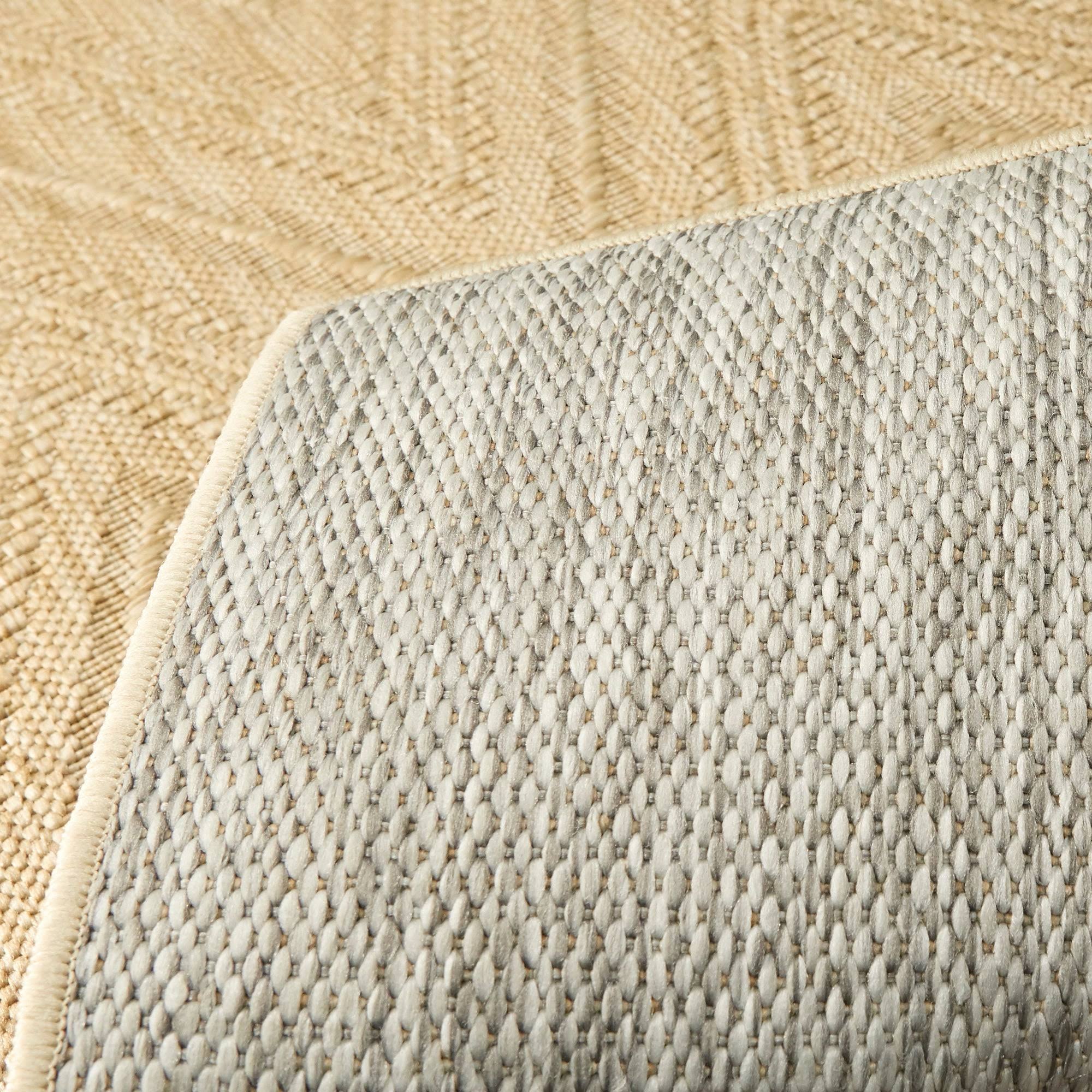 BALTA Kava Beige 5 ft. x 7 ft. Chevron Flatweave Indoor/Outdoor Area Rug