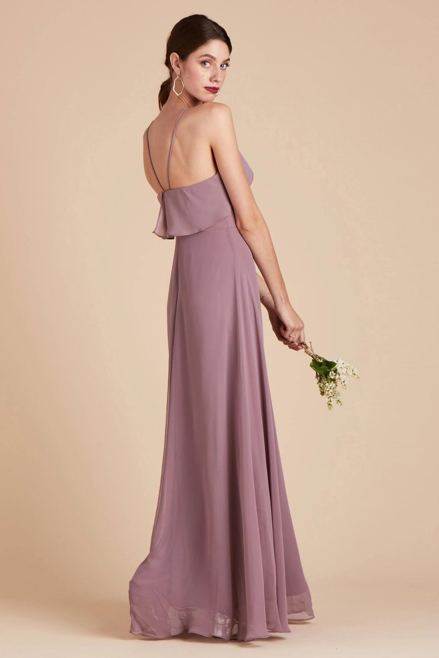 Jules Chiffon Bridesmaid Dress in Dark Mauve 3XL / Dark Mauve