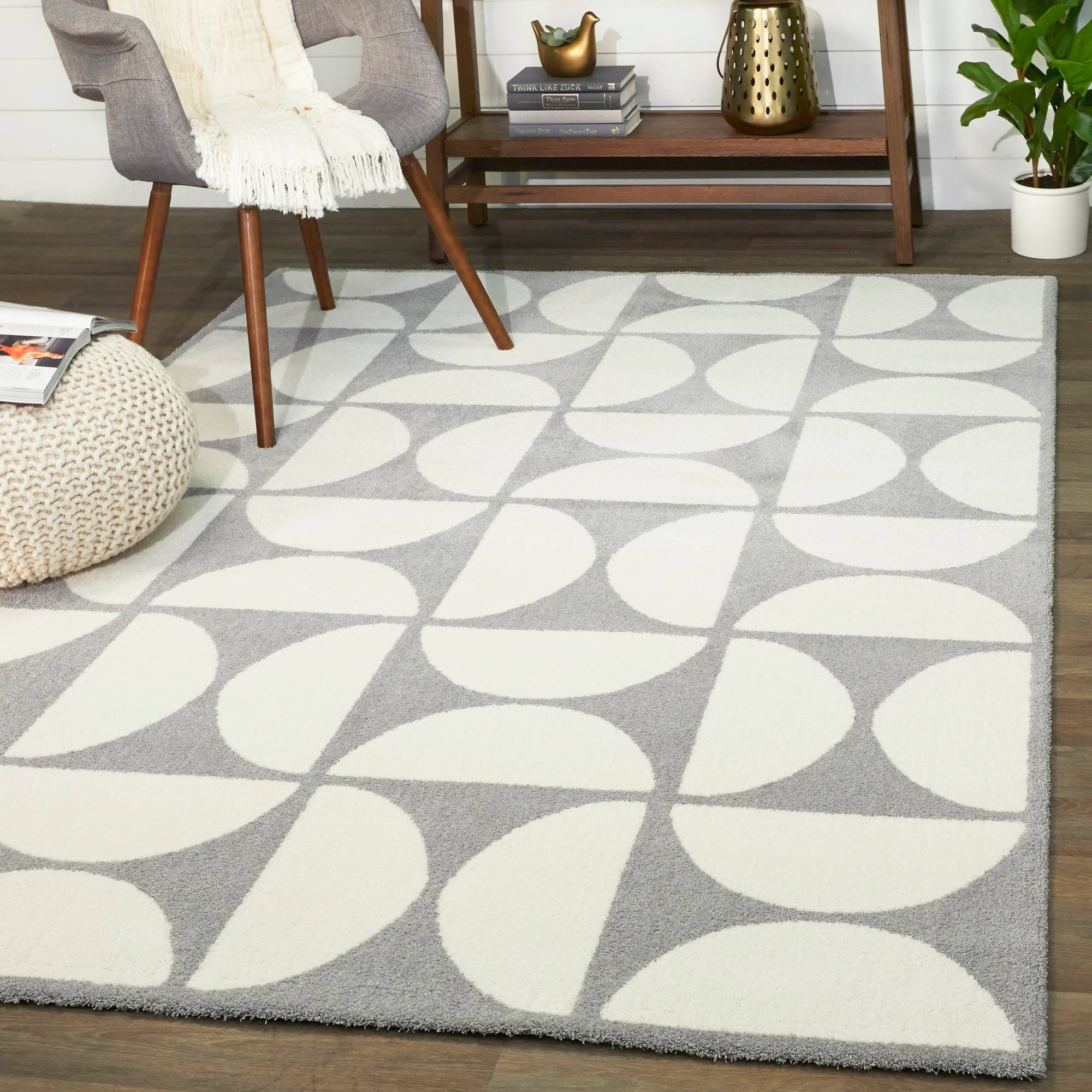 BALTA Bartholdi Grey 8 ft. x 10 ft. Modern Geometric Area Rug