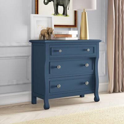 Agnon 3 Drawer Chest Birch Lane Color: Denim Blue