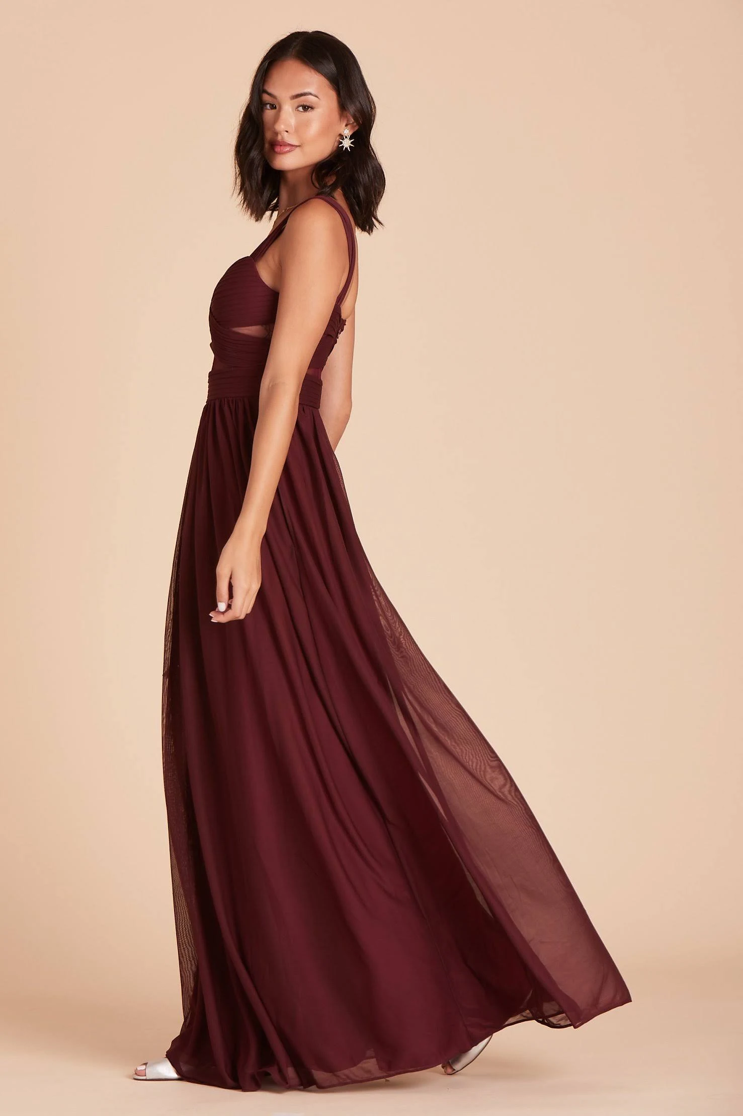 Birdy Grey Elsye Bridesmaid Dress in Cabernet L / Cabernet